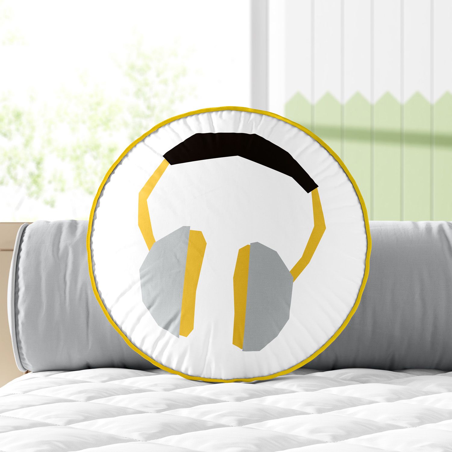 Almofada Redonda Fone de Ouvido