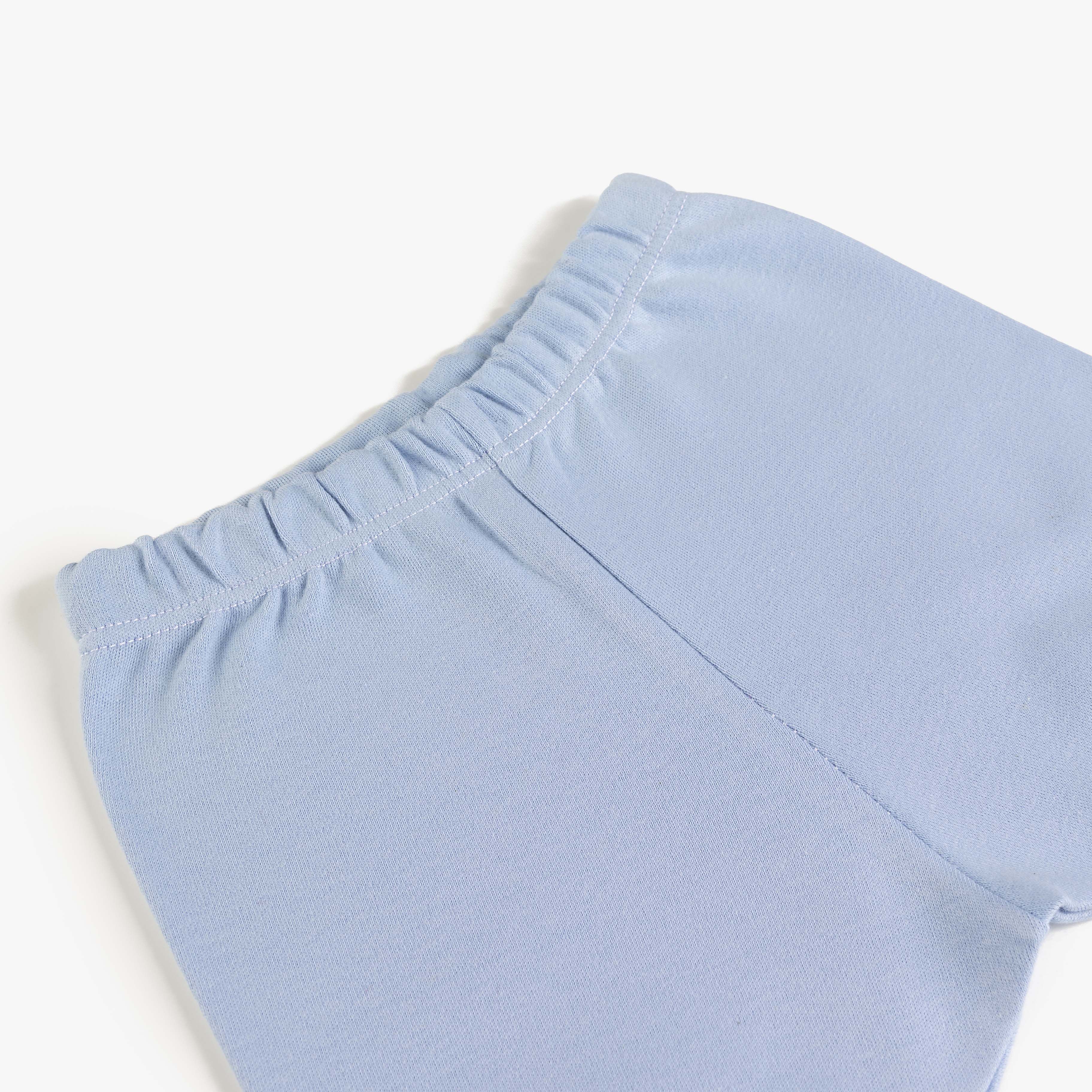 Shorts Bebê Tapa Fraldas Comfort em Algodão Egípcio Azul Bebê