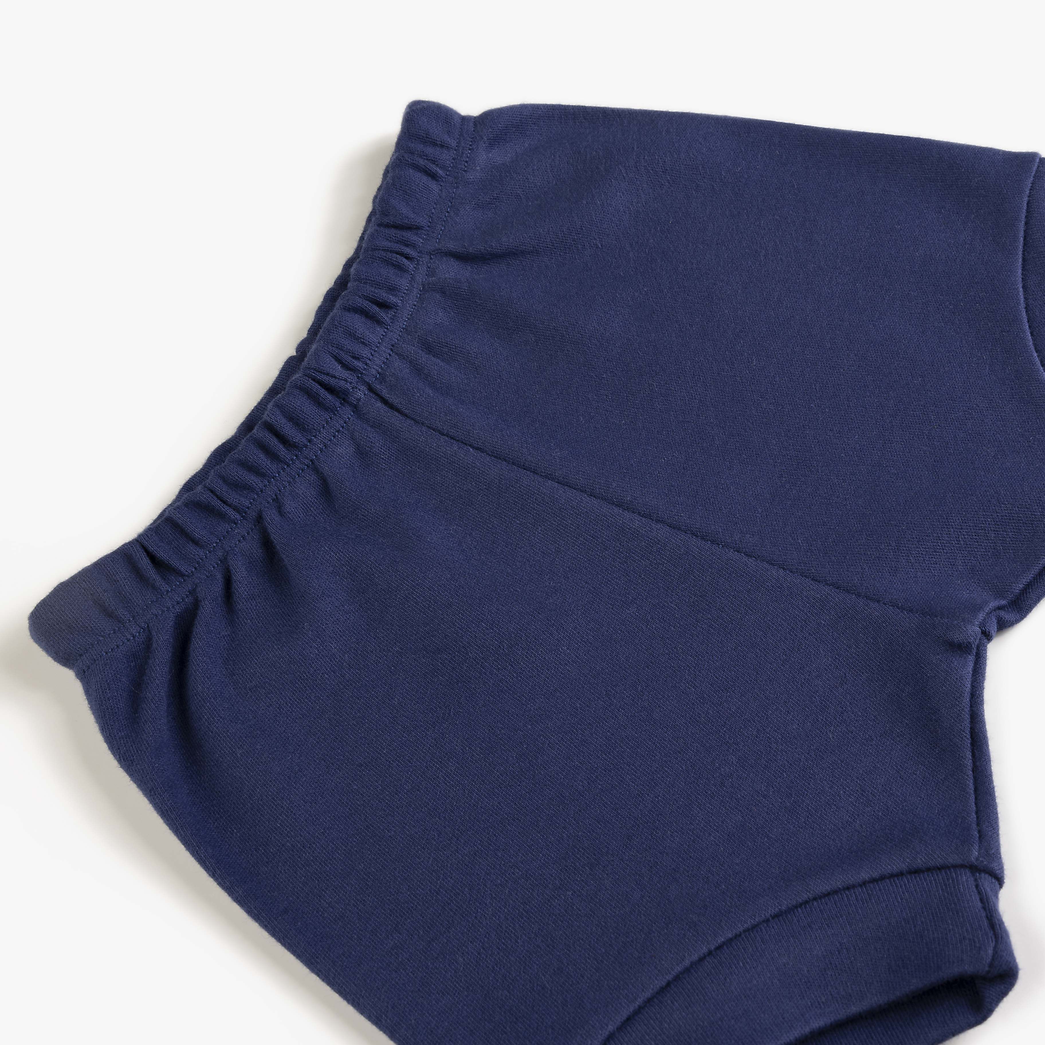 Shorts Bebê Tapa Fraldas Comfort em Algodão Egípcio Azul Bebê