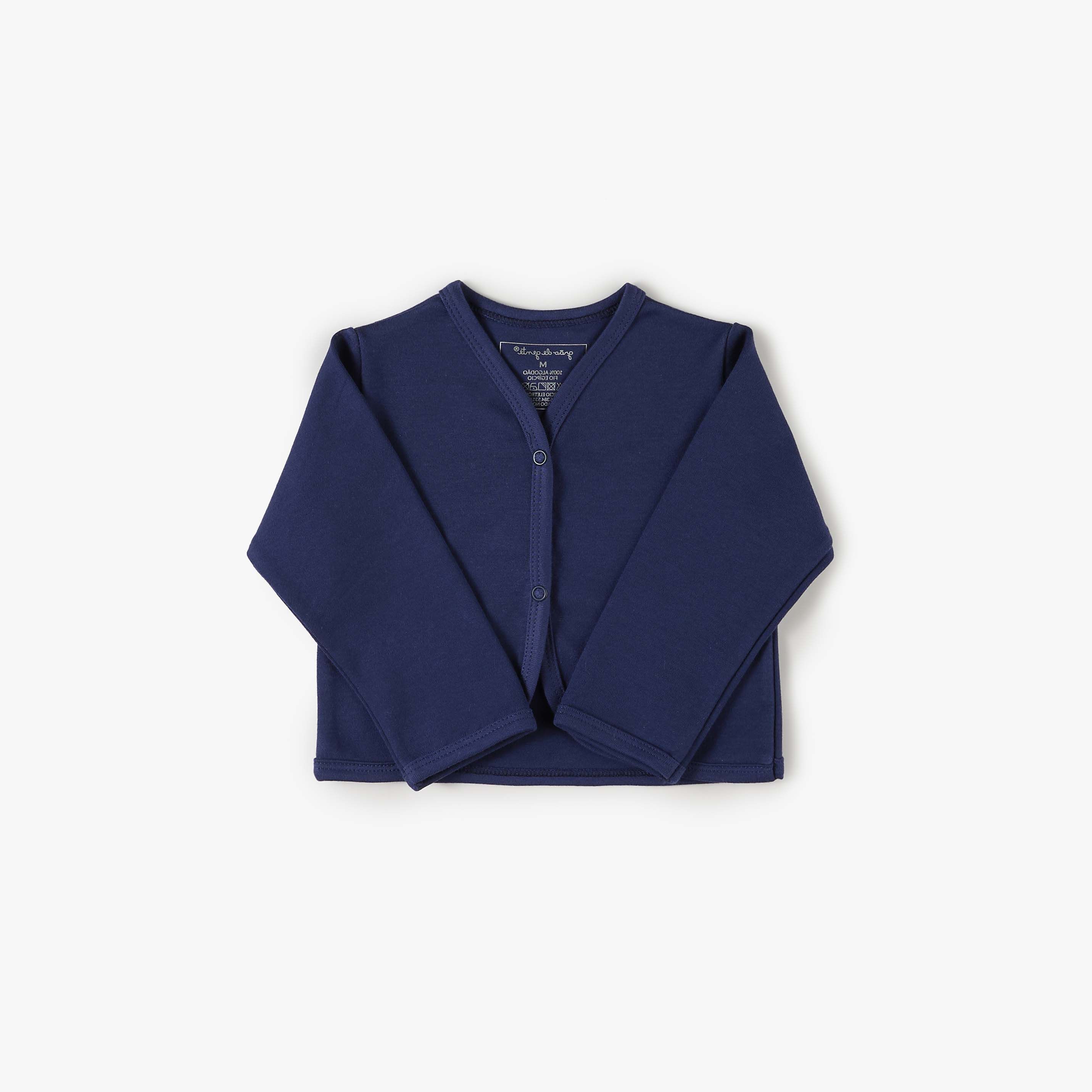 Casaquinho Comfort em Algodão Egípcio Azul Bebê