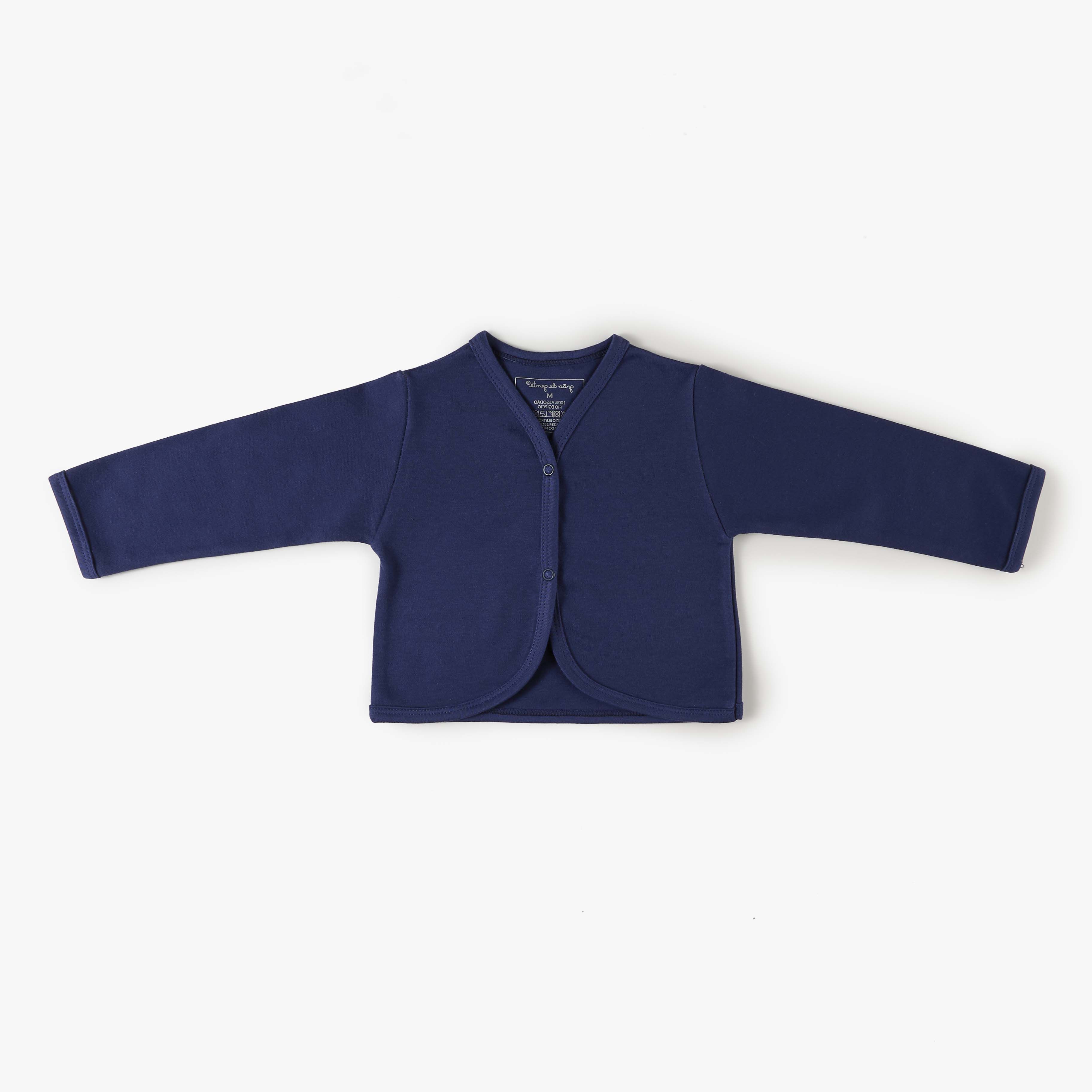 Casaquinho Comfort em Algodão Egípcio Azul Bebê