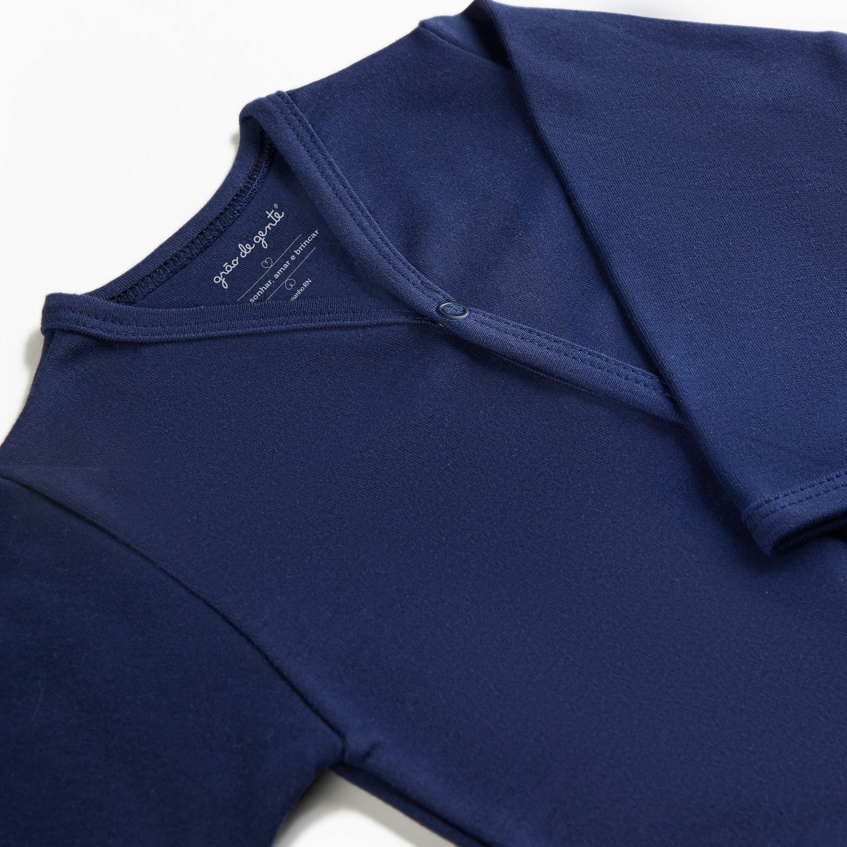 Casaquinho Comfort em Algodão Egípcio Azul Bebê