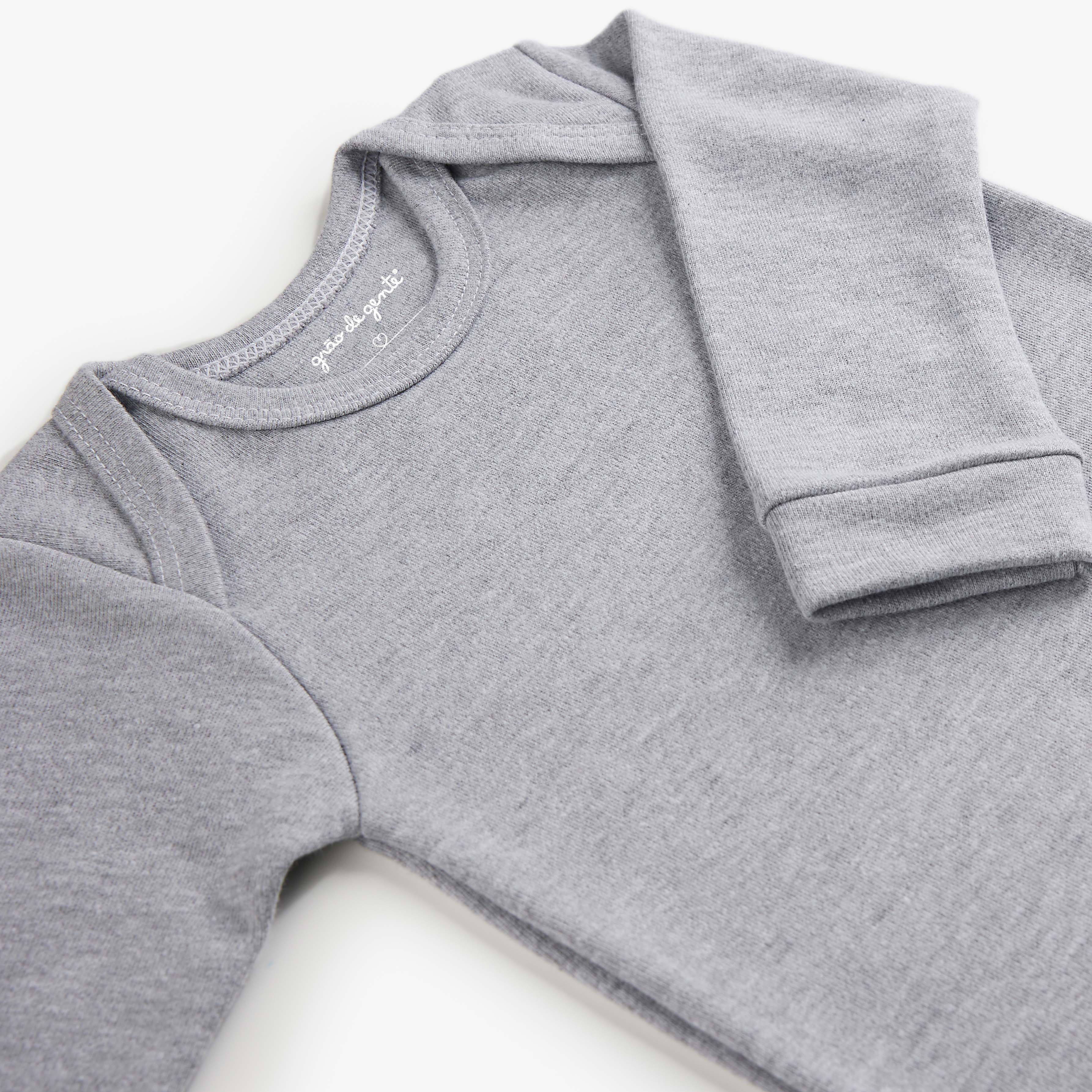 Macacão Longo Comfort em Algodão Egípcio Azul Bebê