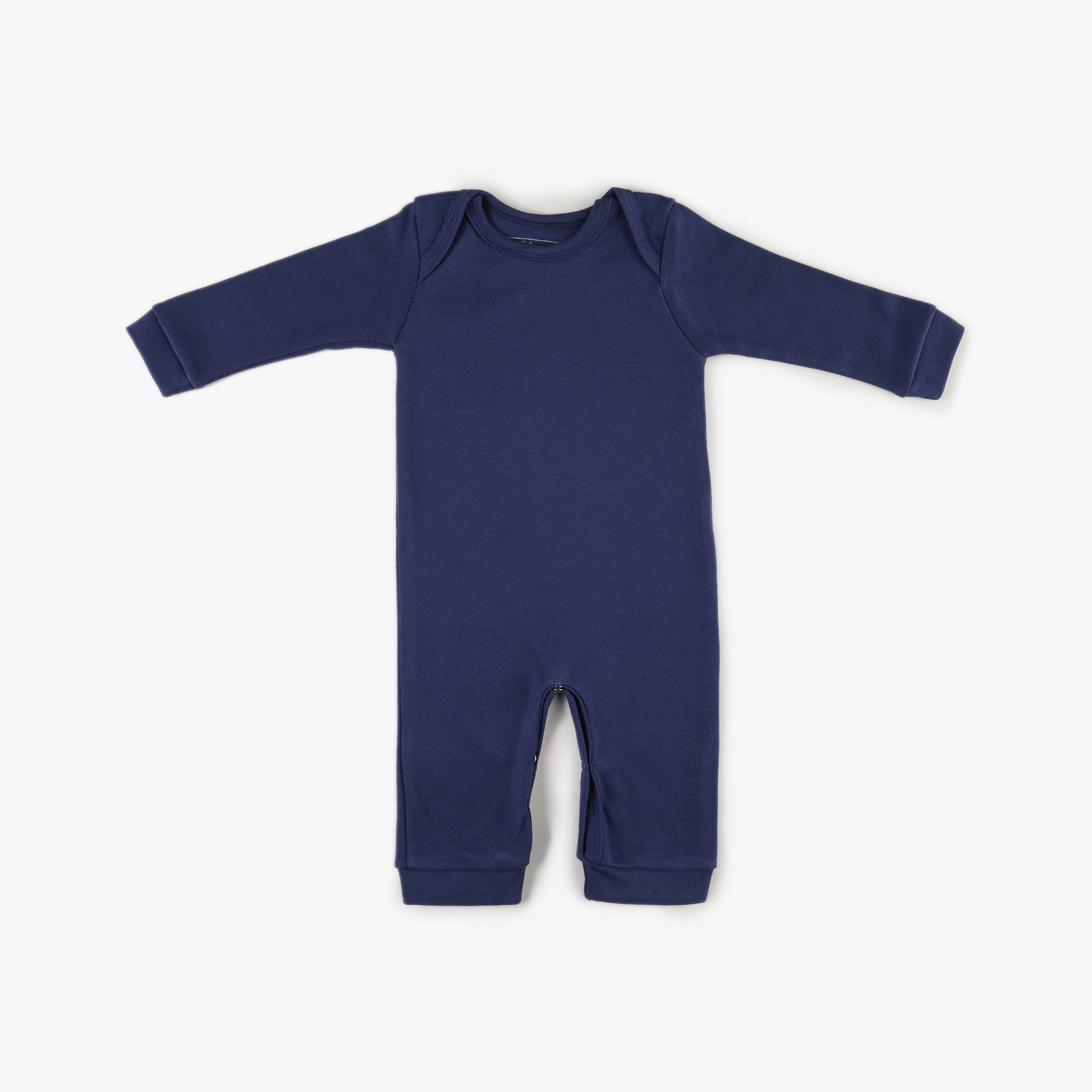Macacão Longo Comfort em Algodão Egípcio Azul Bebê