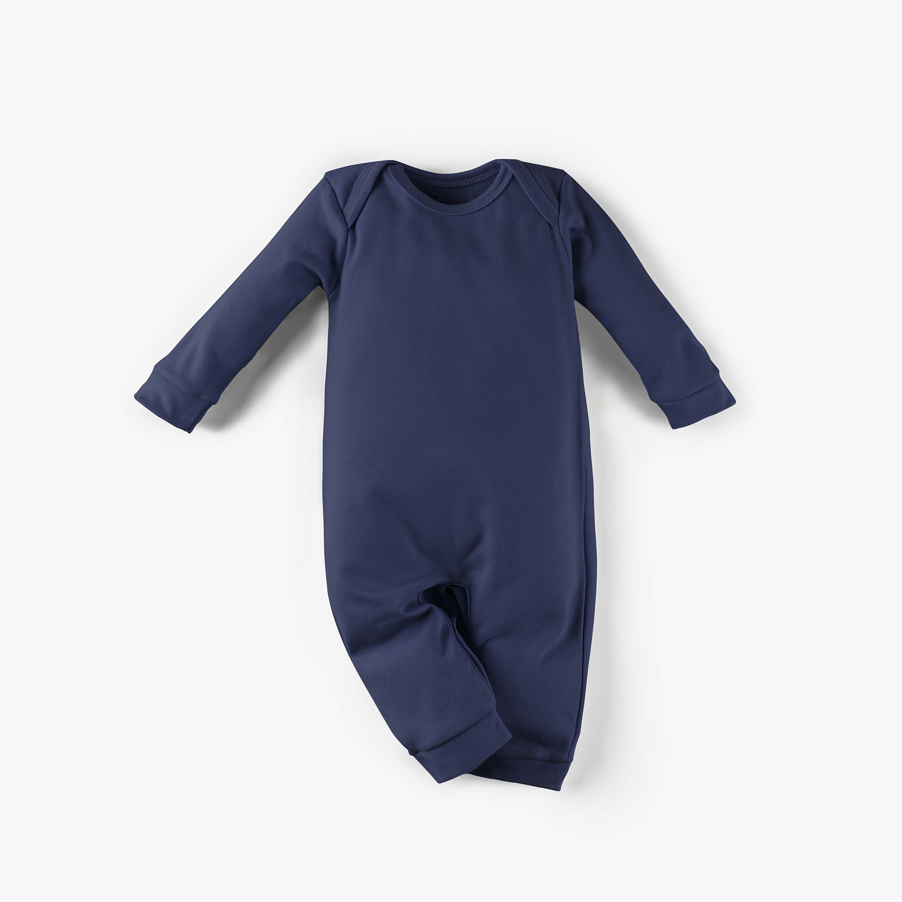 Macacão Longo Comfort em Algodão Egípcio Azul Bebê