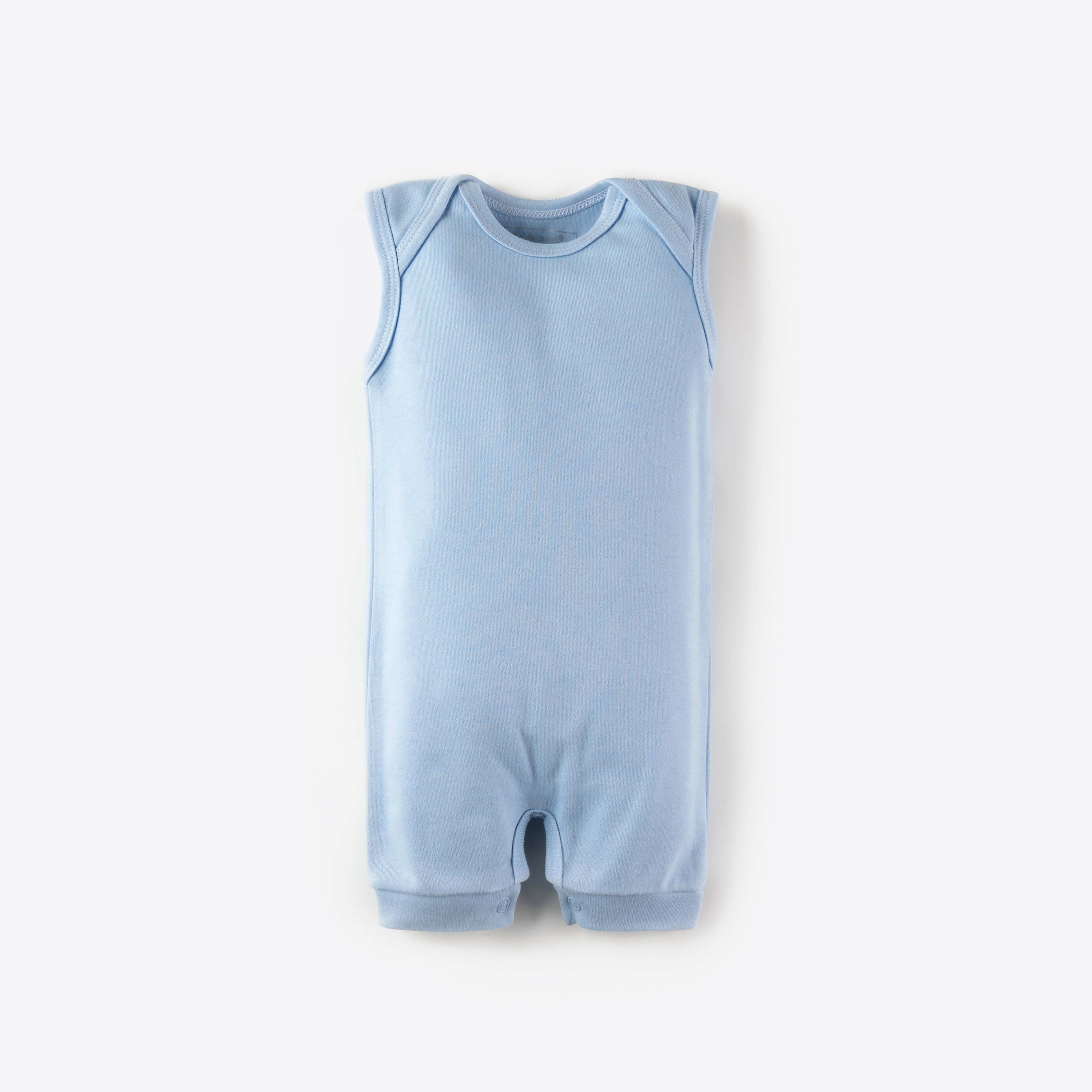 Macacão Banho de Sol Comfort em Algodão Egípcio Azul Bebê