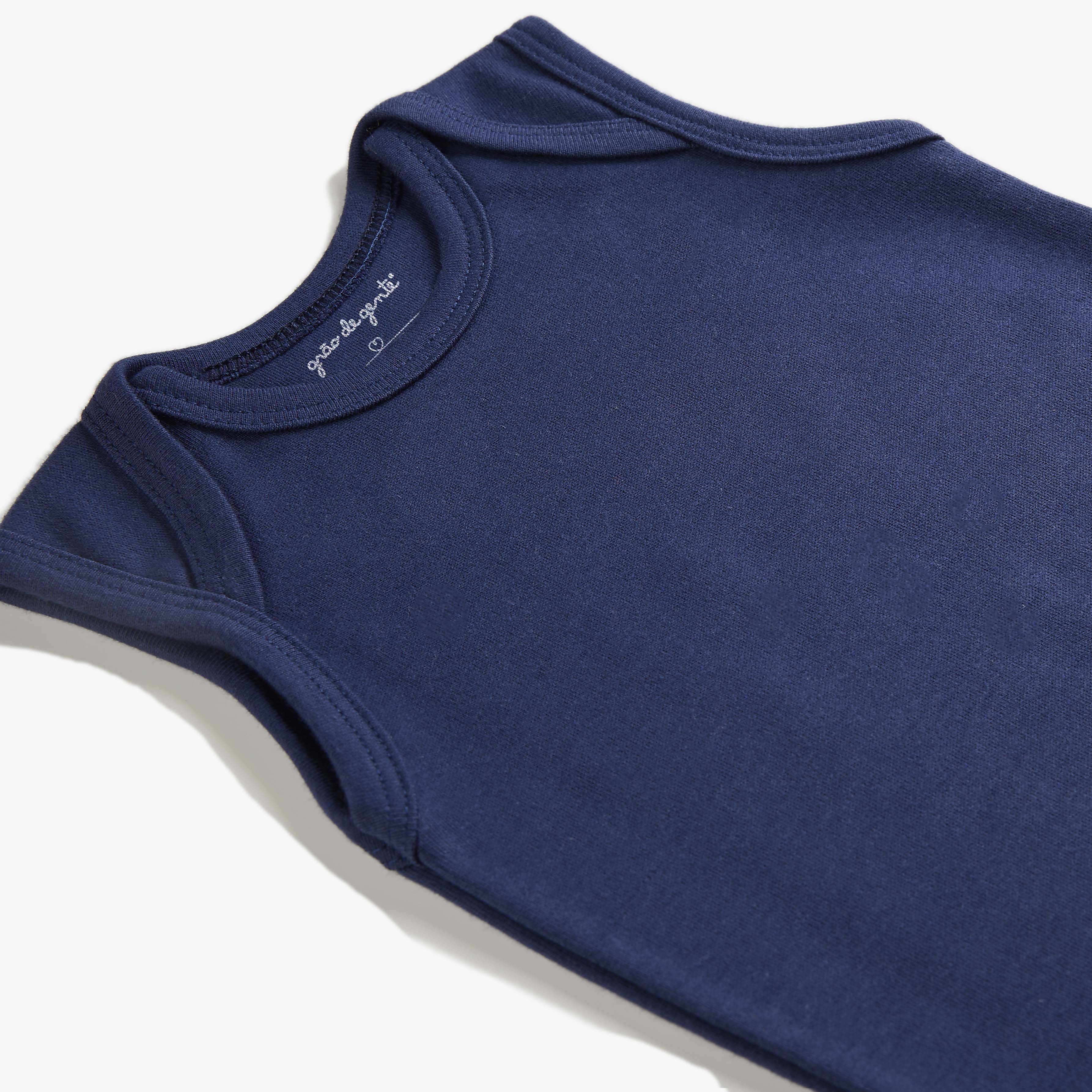 Macacão Banho de Sol Comfort em Algodão Egípcio Azul Bebê