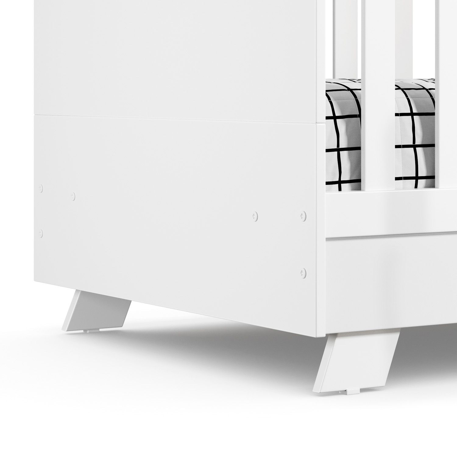 Berço Americano Branco e Amadeirado Retrô - imagem 5