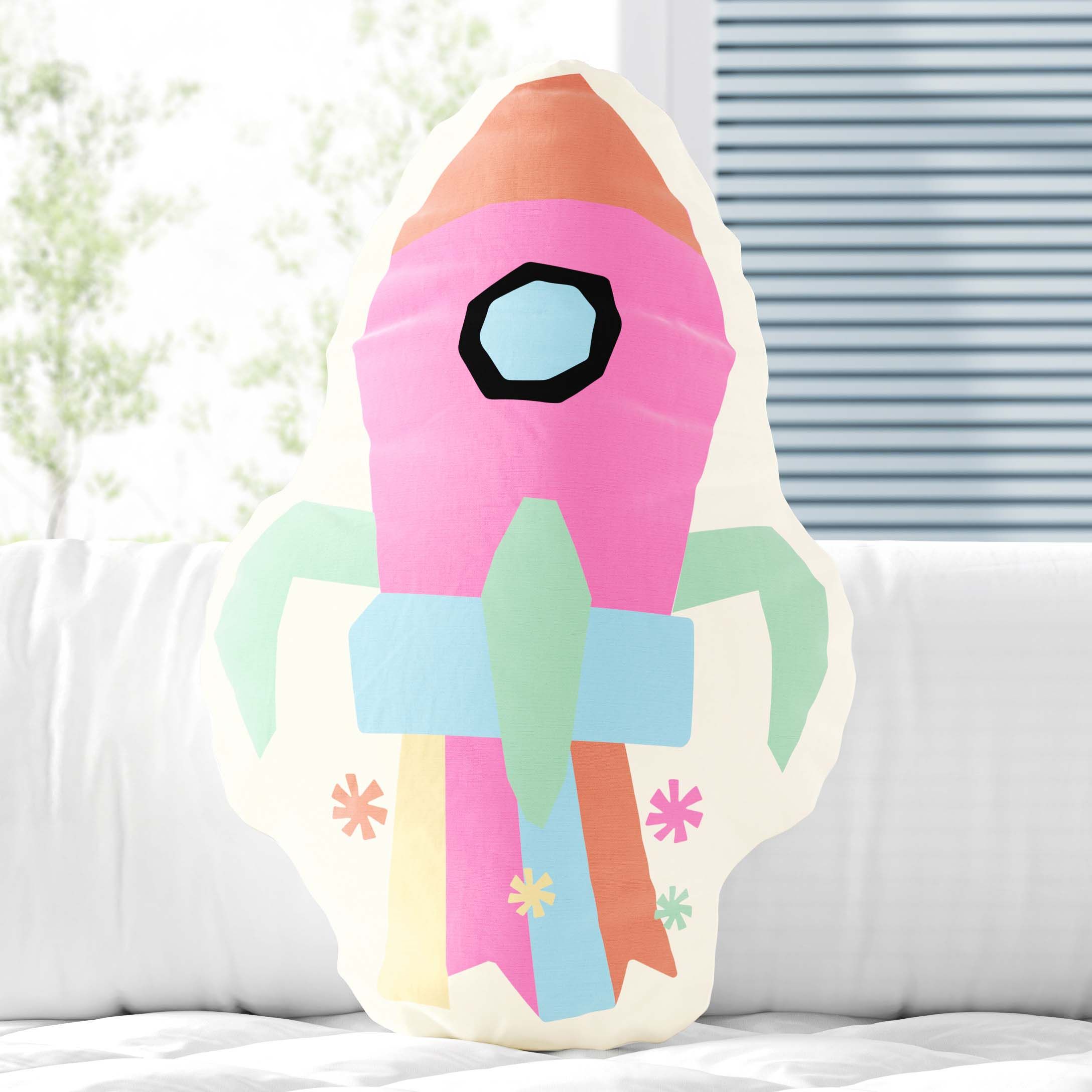 Almofada Foguete Rosa