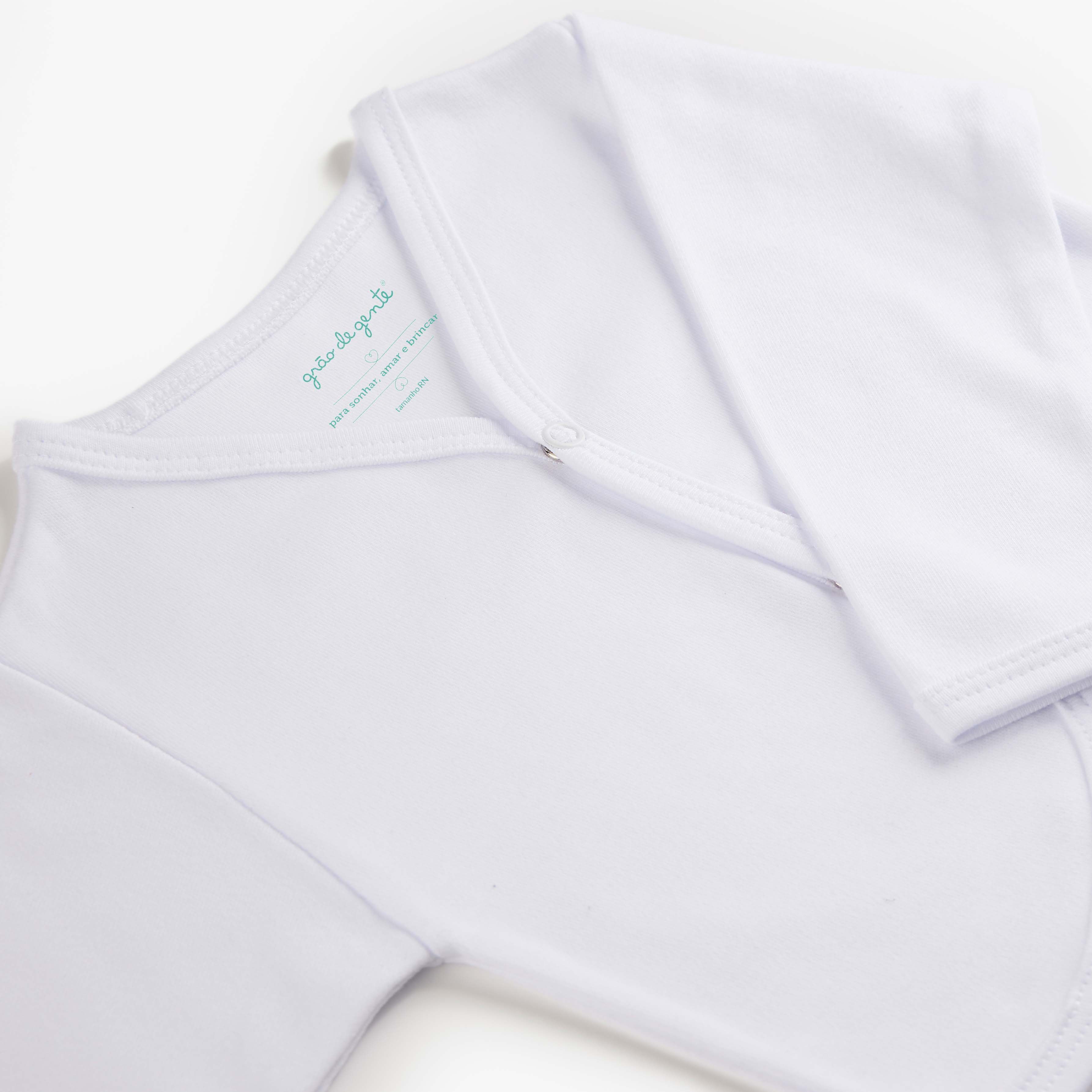 Casaquinho Comfort em Algodão Egípcio Azul Bebê