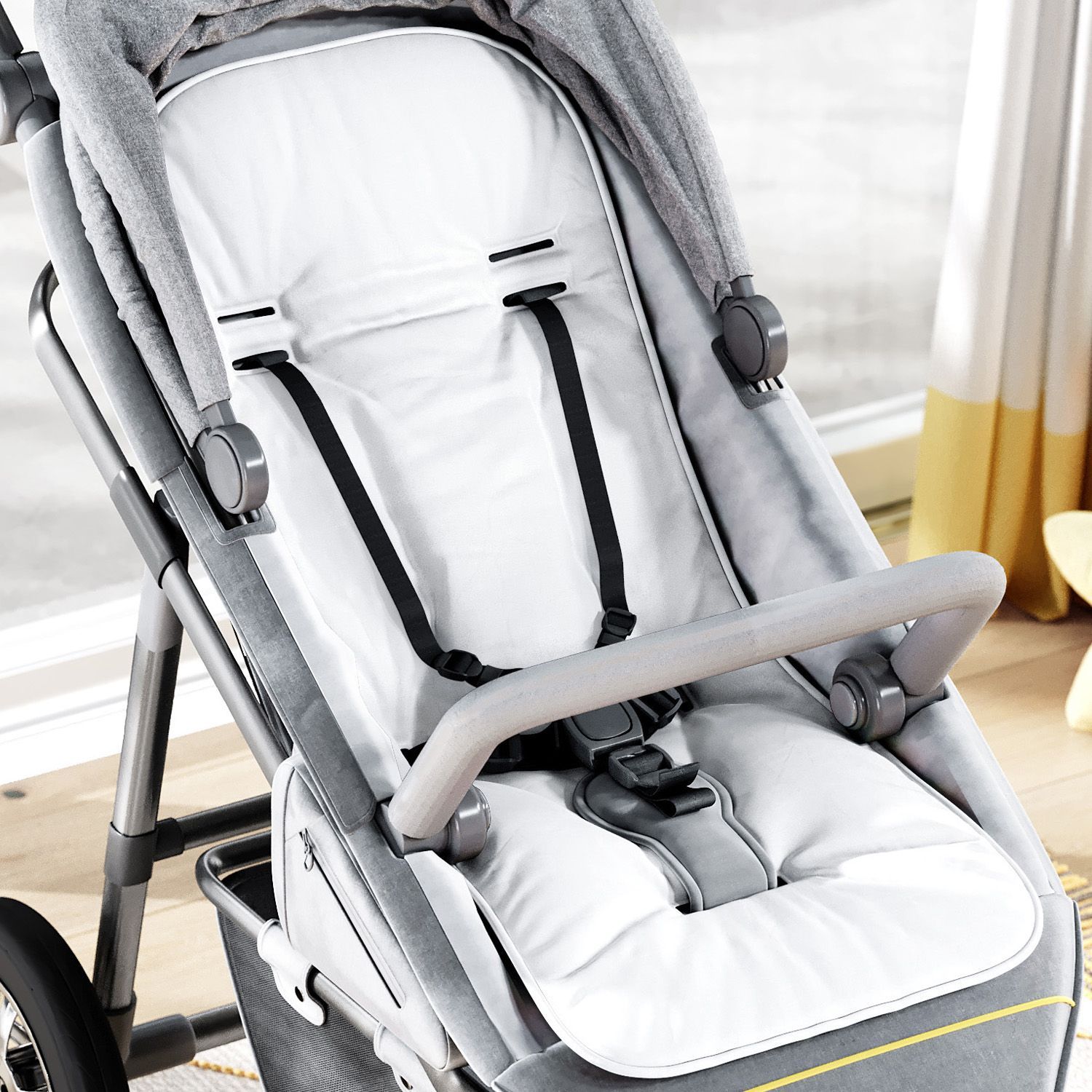 Capa de Carrinho com Protetor de Cinto Azul