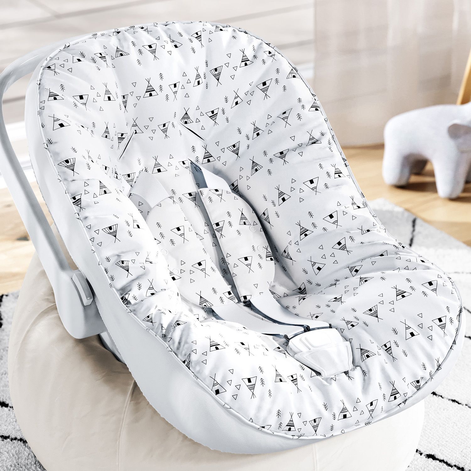 Capa de Carrinho com Protetor de Cinto Cabana Escandinava