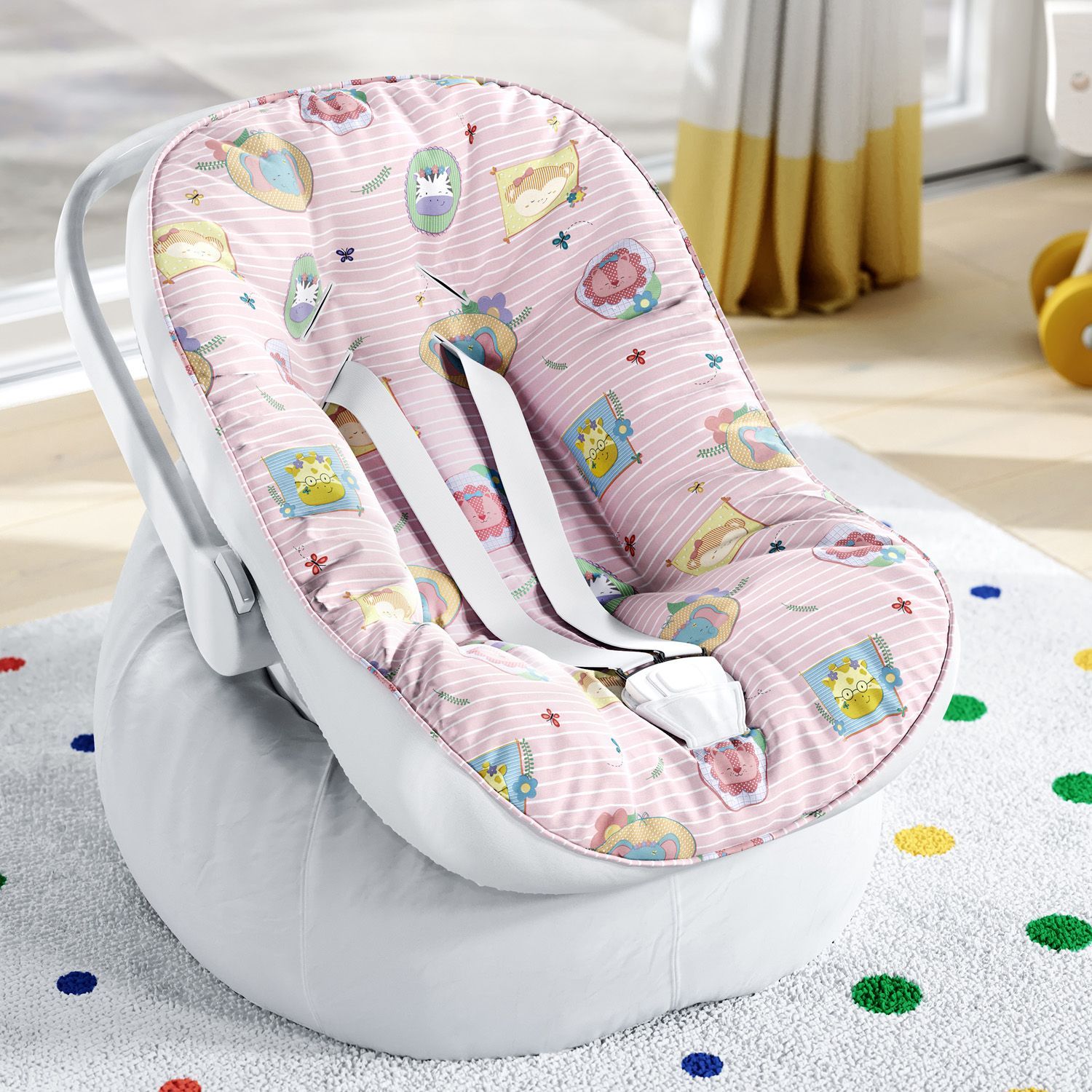 Capa de Carrinho com Protetor de Cinto Safári Candy