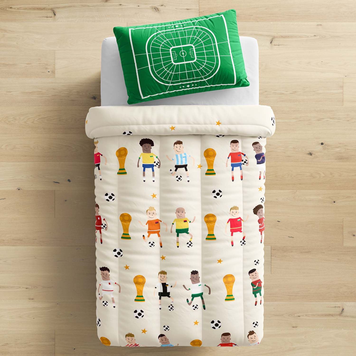 Edredom Infantil Solteiro Seleções do Mundo