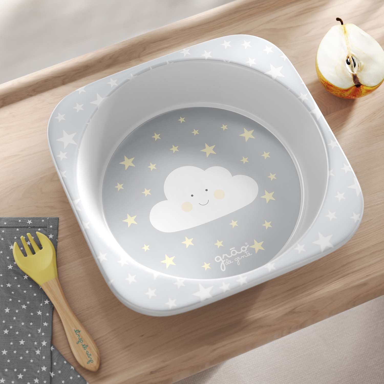 Kit Refeição com Copo e Talheres Nuvem