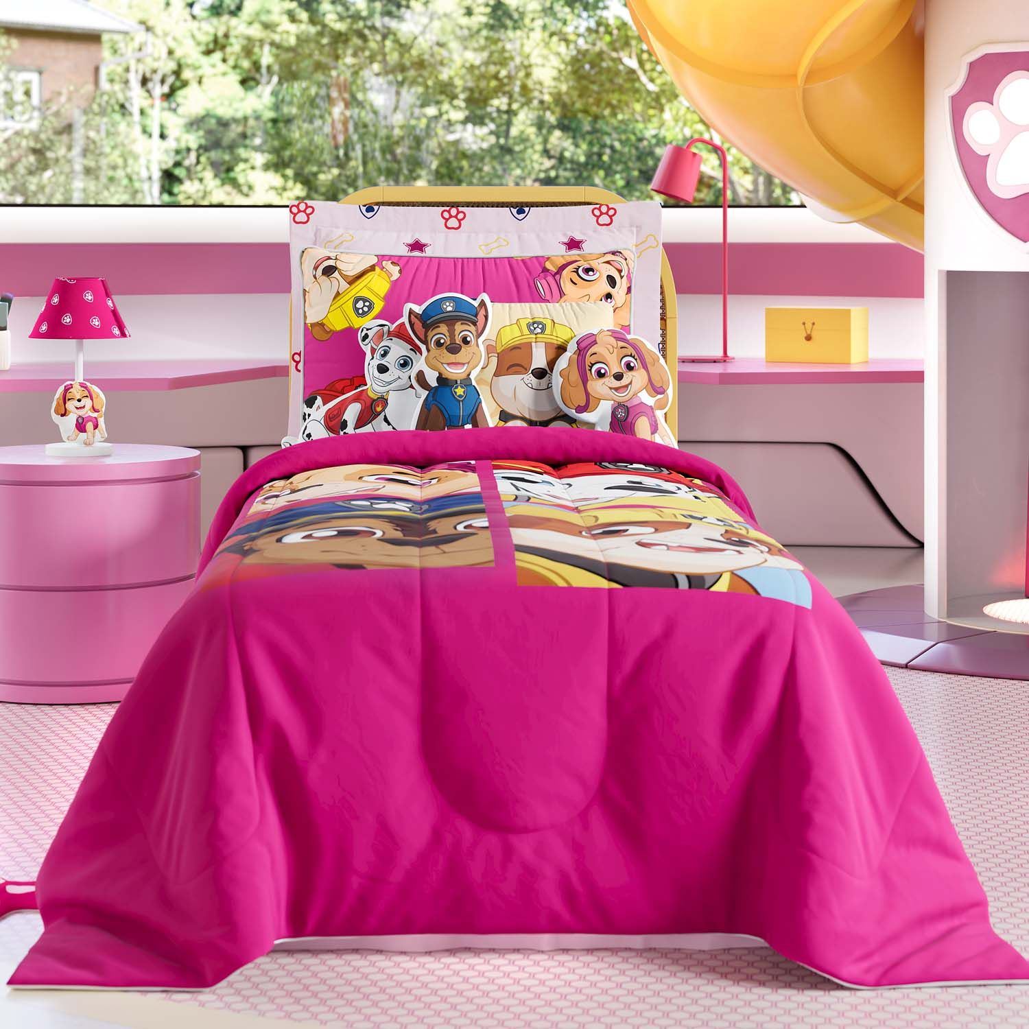 Abajur Skye Patrulha Canina Rosa