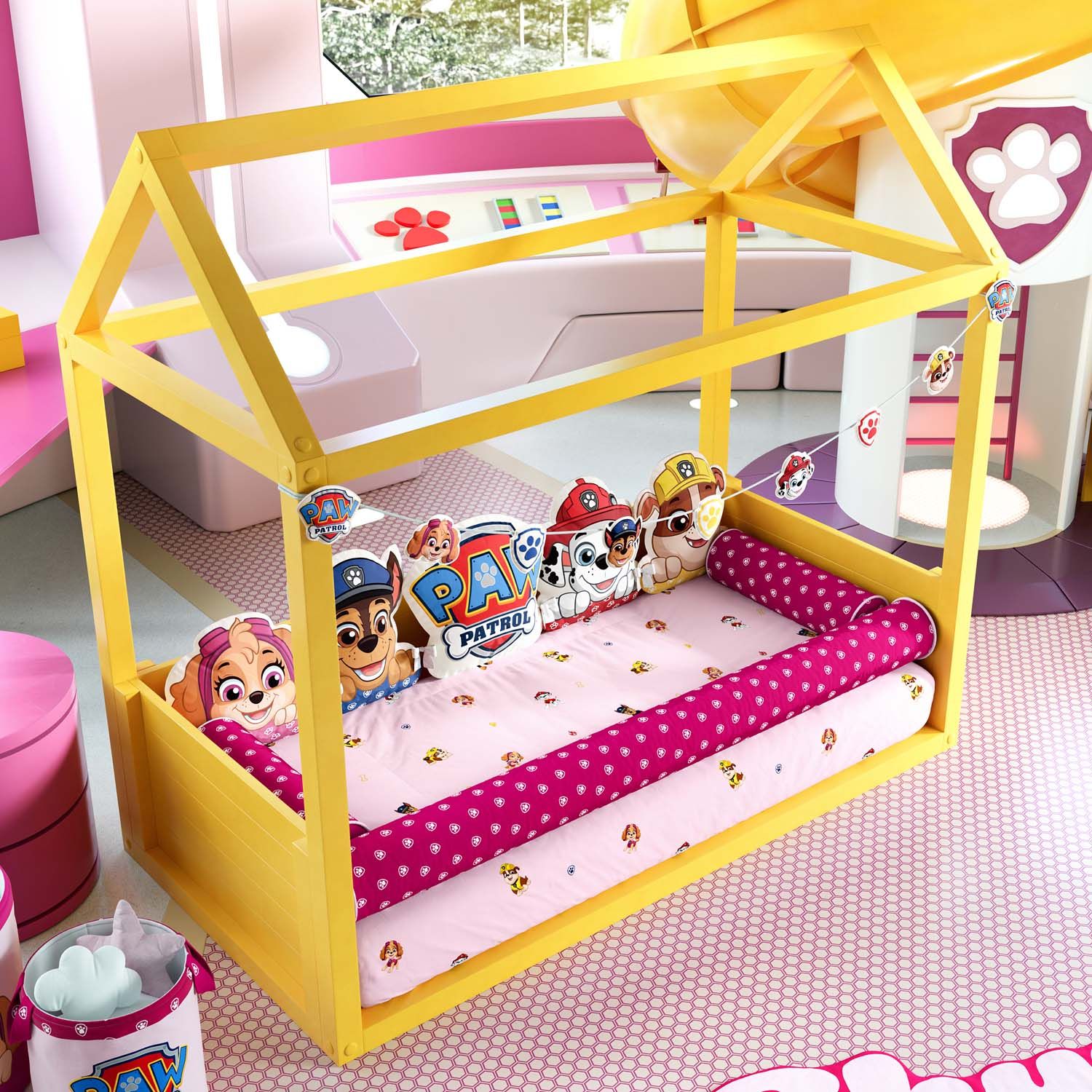 Abajur Skye Patrulha Canina Rosa