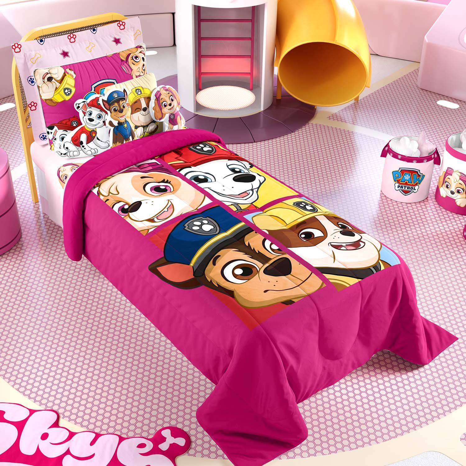 Prendedor de Cortina Skye Patrulha Canina Rosa