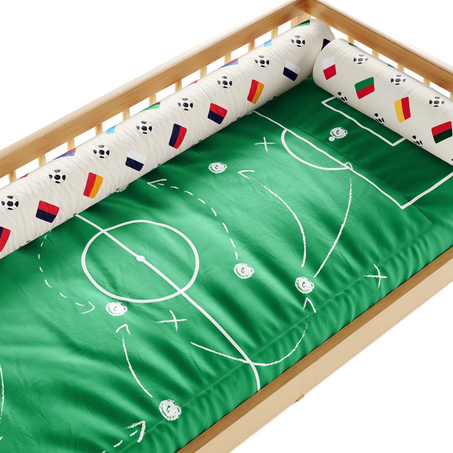 Edredom de Mini Cama Estádio Seleções do Mundo