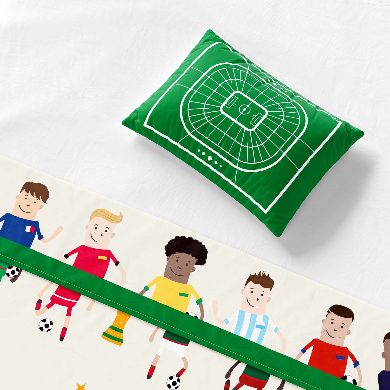 Jogo de Lençol Mini Cama Seleções do Mundo