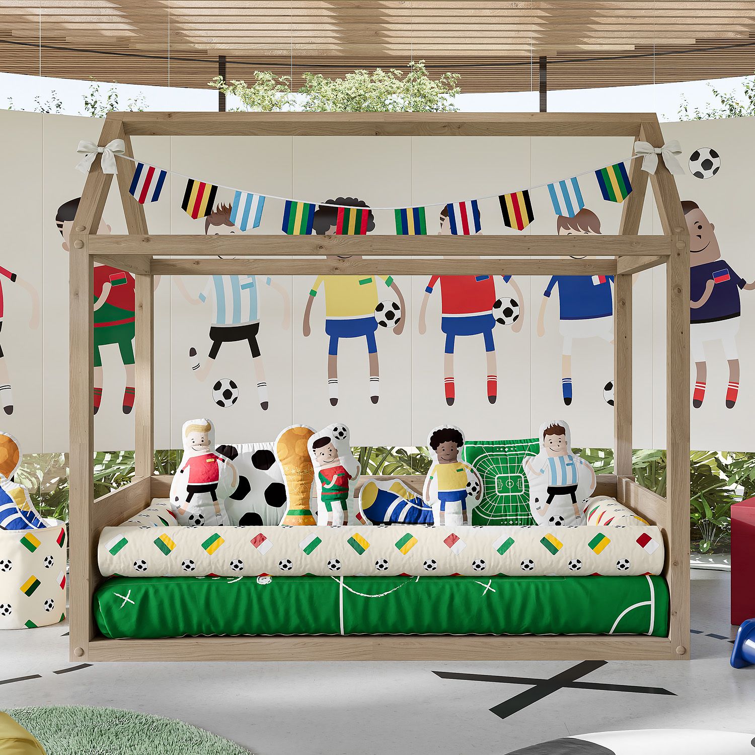 Jogo de Lençol Mini Cama Seleções do Mundo