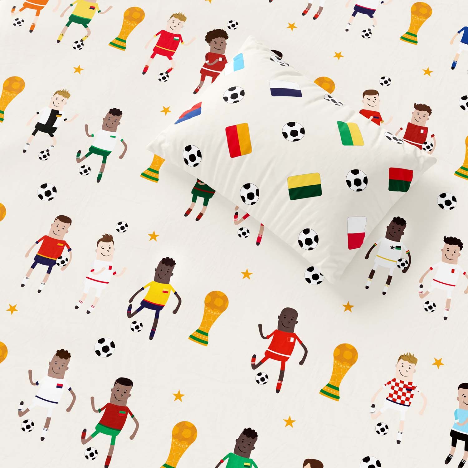 Jogo de Lençol Mini Cama Torneio das Seleções do Mundo