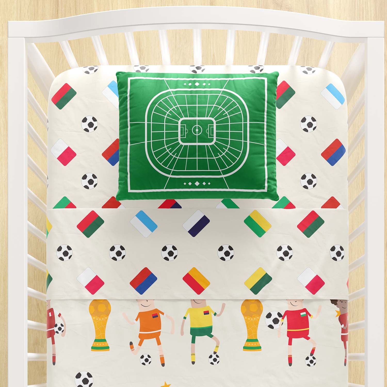 Jogo de Lençol Berço Seleções do Mundo