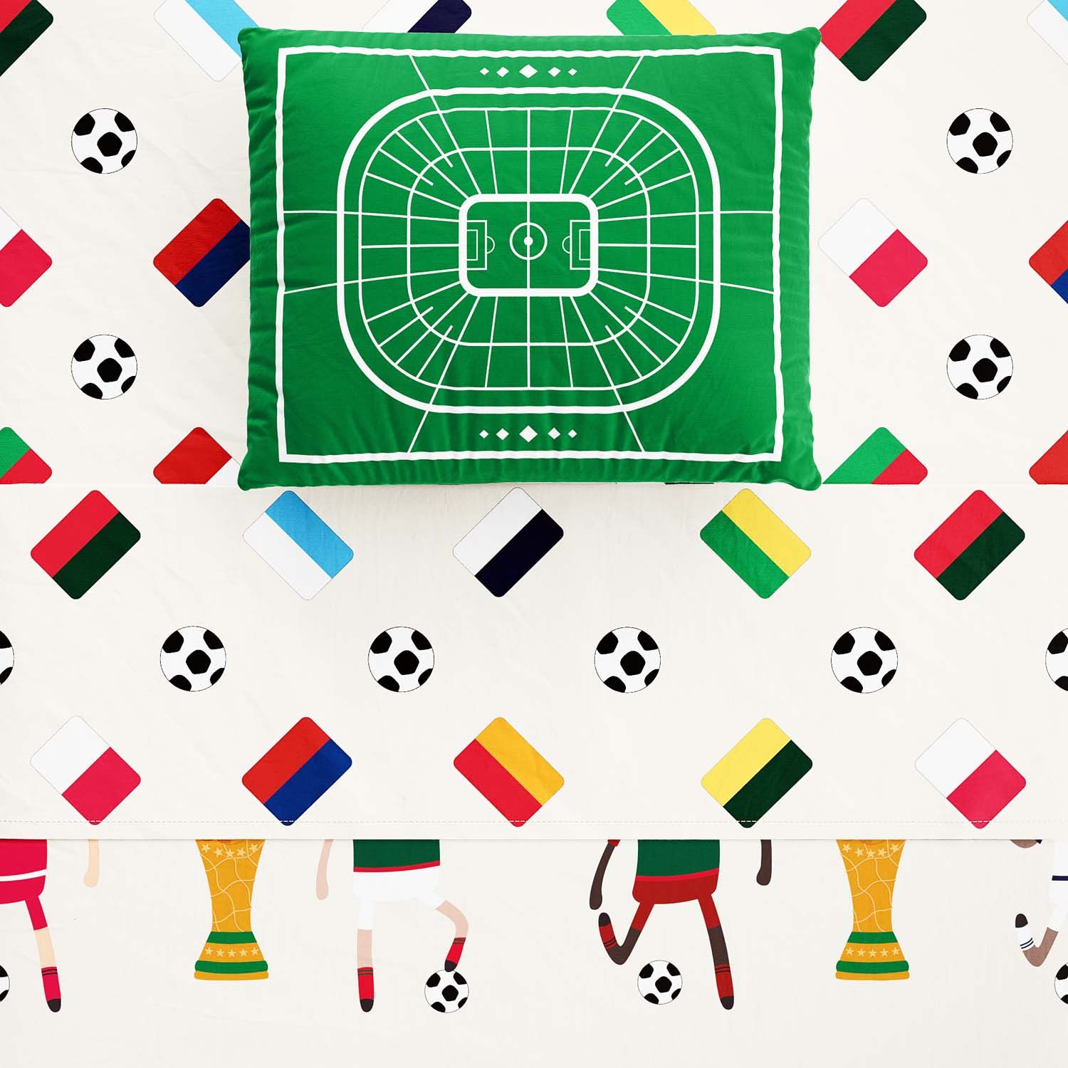 Jogo de Lençol Berço Seleções do Mundo