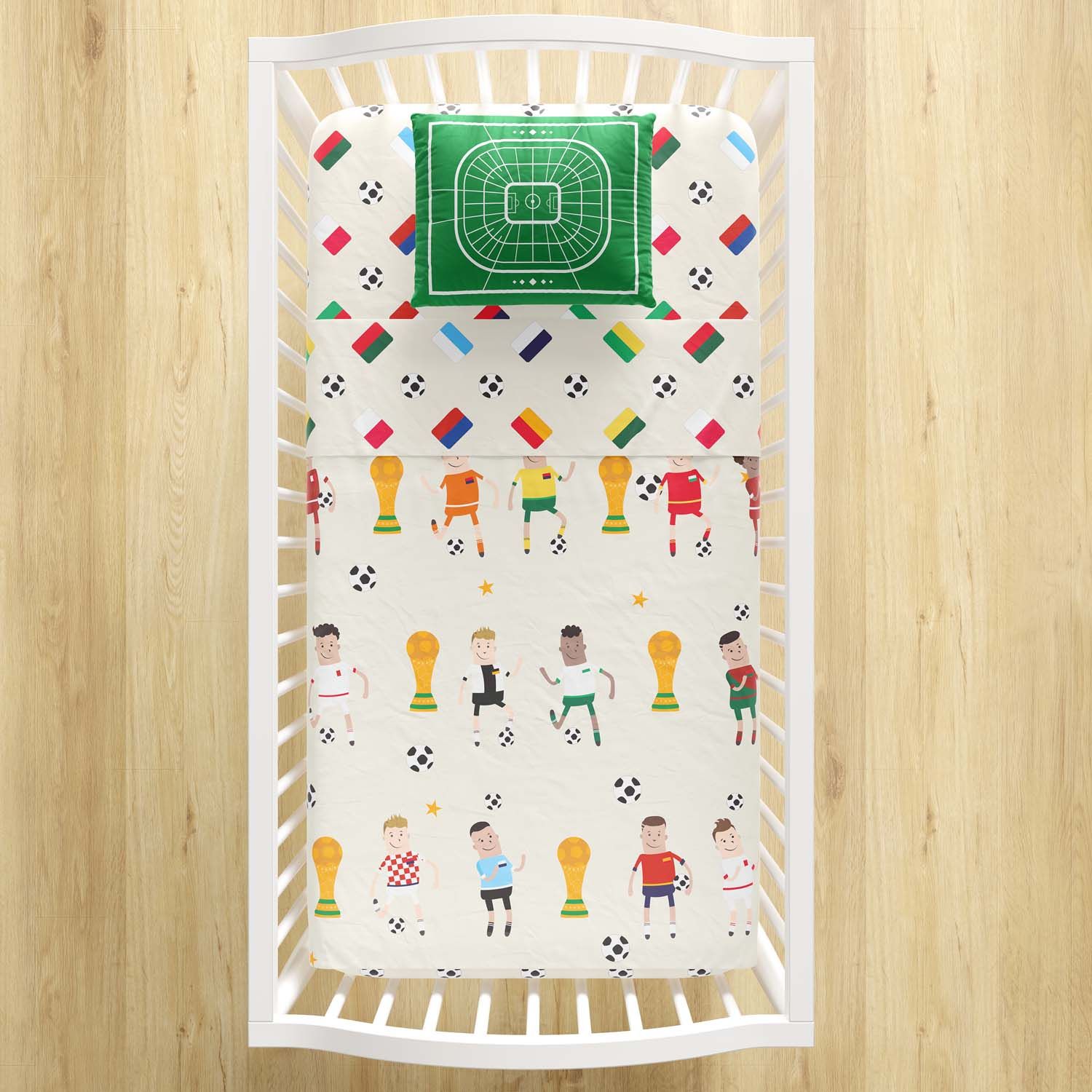 Jogo de Lençol Berço Seleções do Mundo