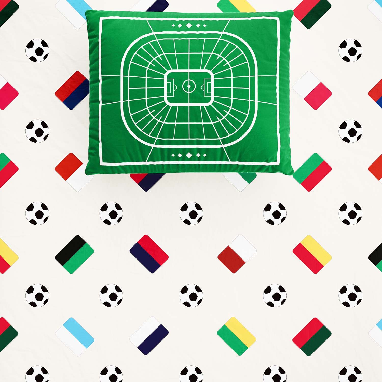 Jogo de Lençol Berço Bandeiras Seleções do Mundo