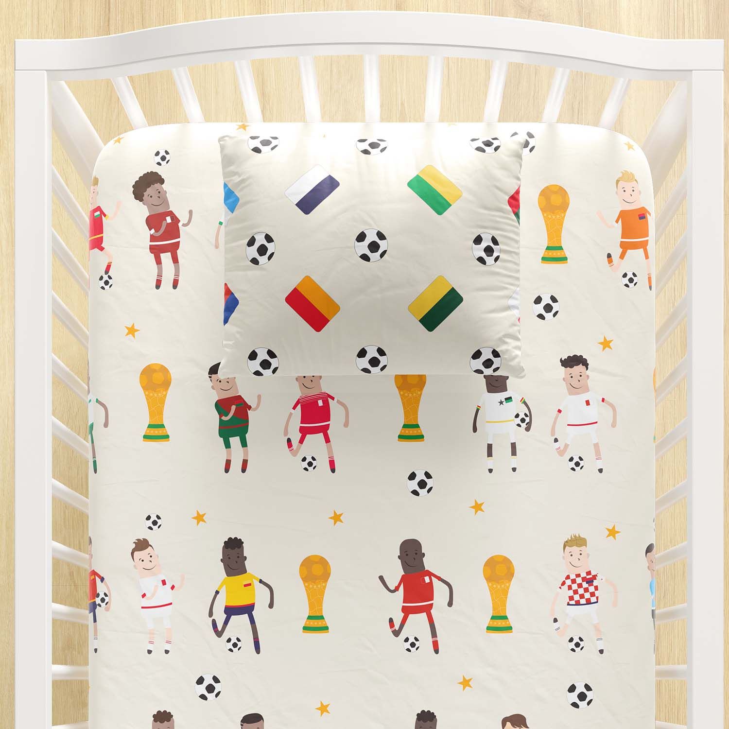 Jogo de Lençol Berço Torneio das Seleções do Mundo