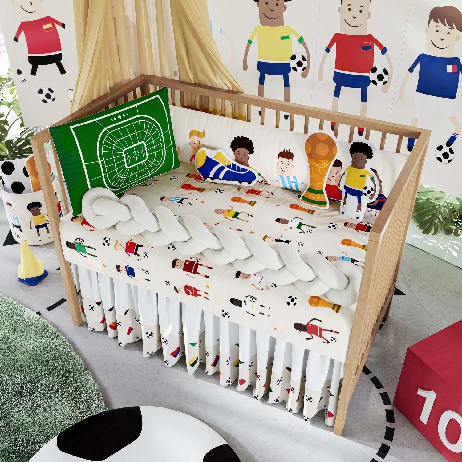 Jogo de Lençol Berço Torneio das Seleções do Mundo