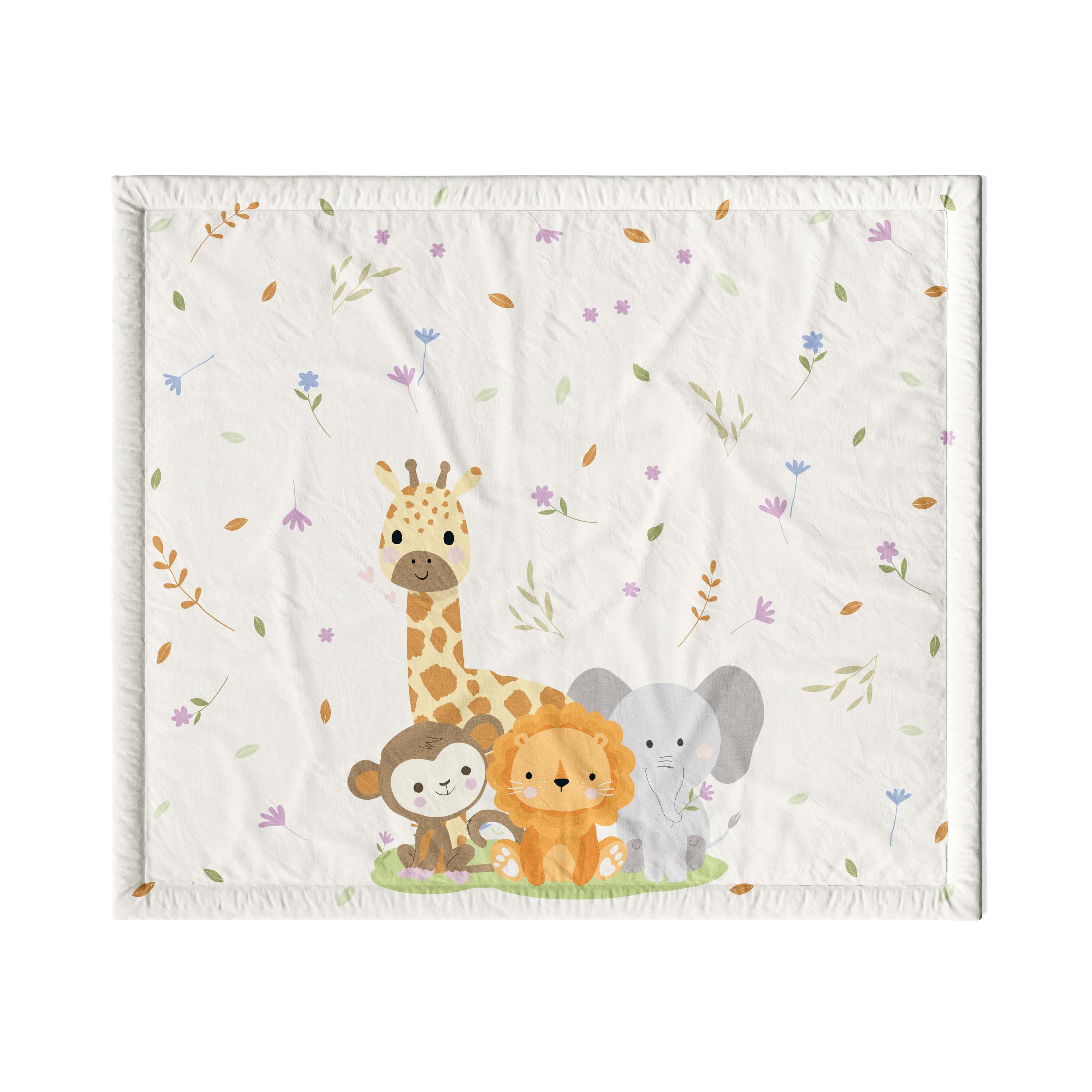 Tapete Mesversário Folhas Selva Baby