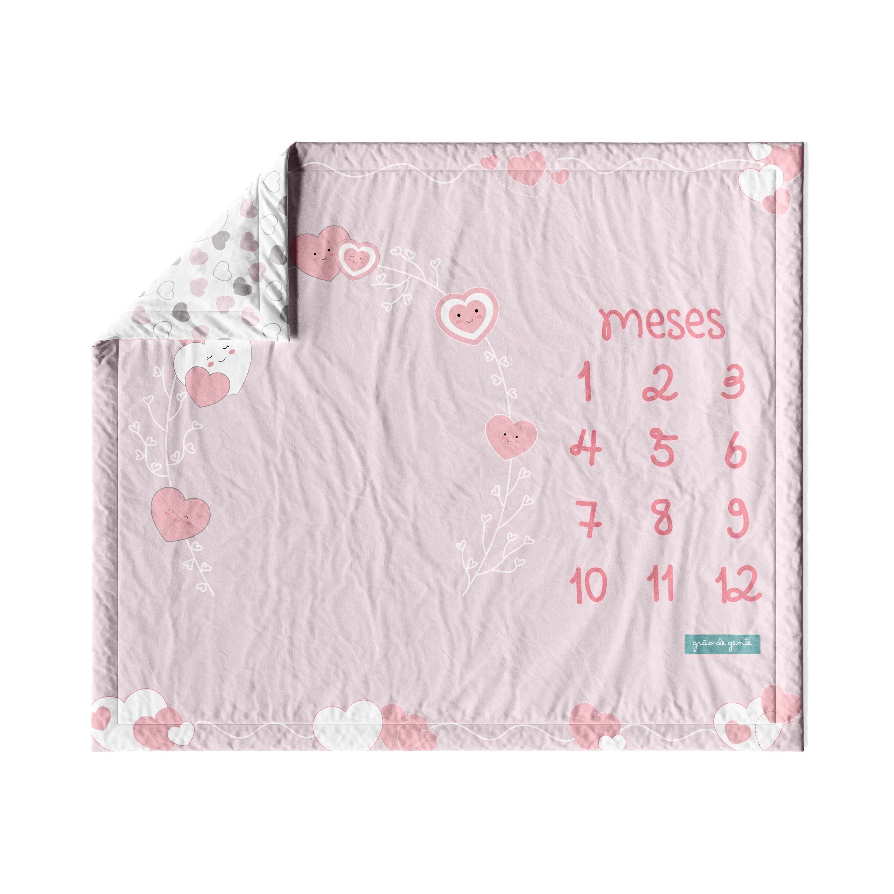 Tapete Mesversário Amor da Mamãe Rosa