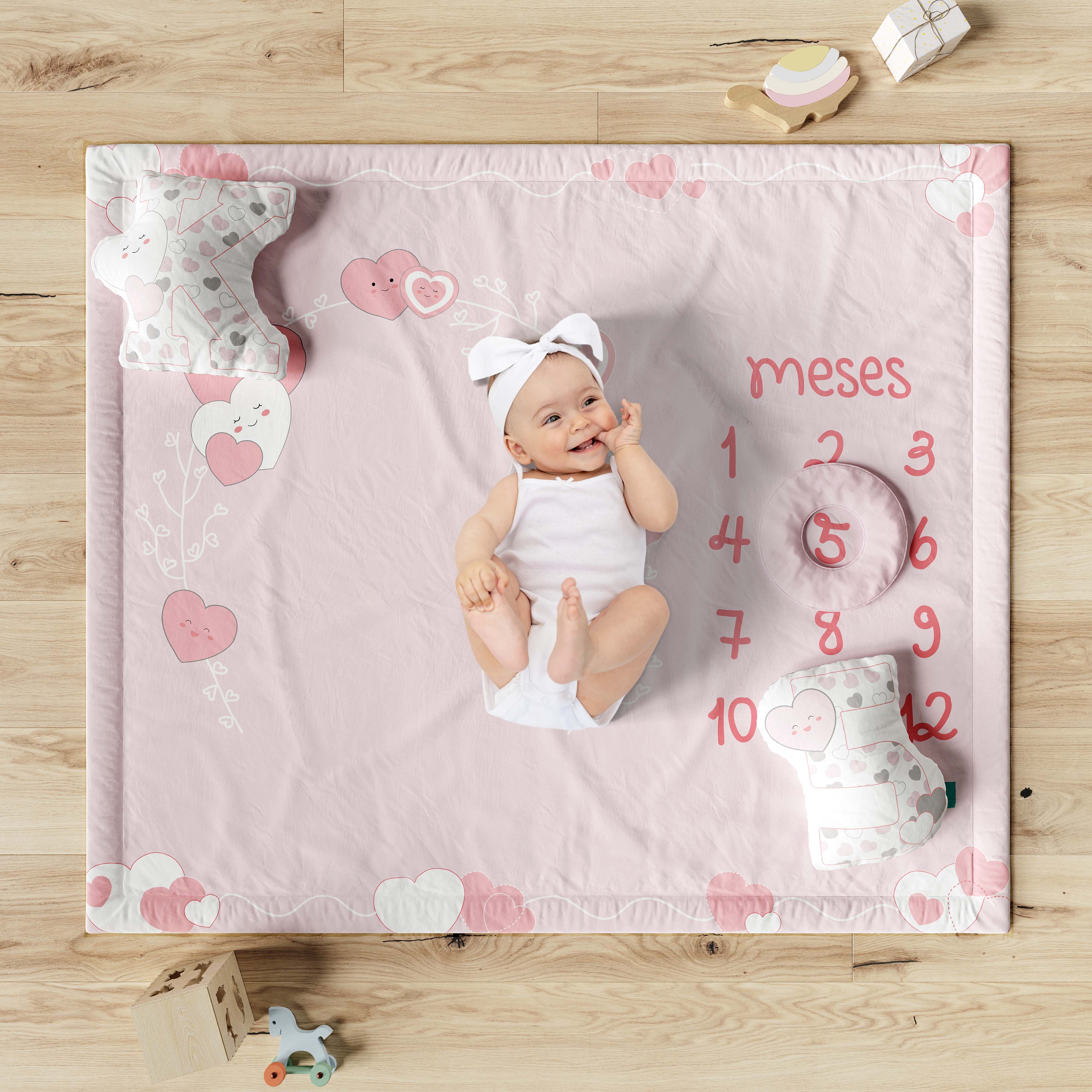 Tapete Mesversário Amor da Mamãe Rosa