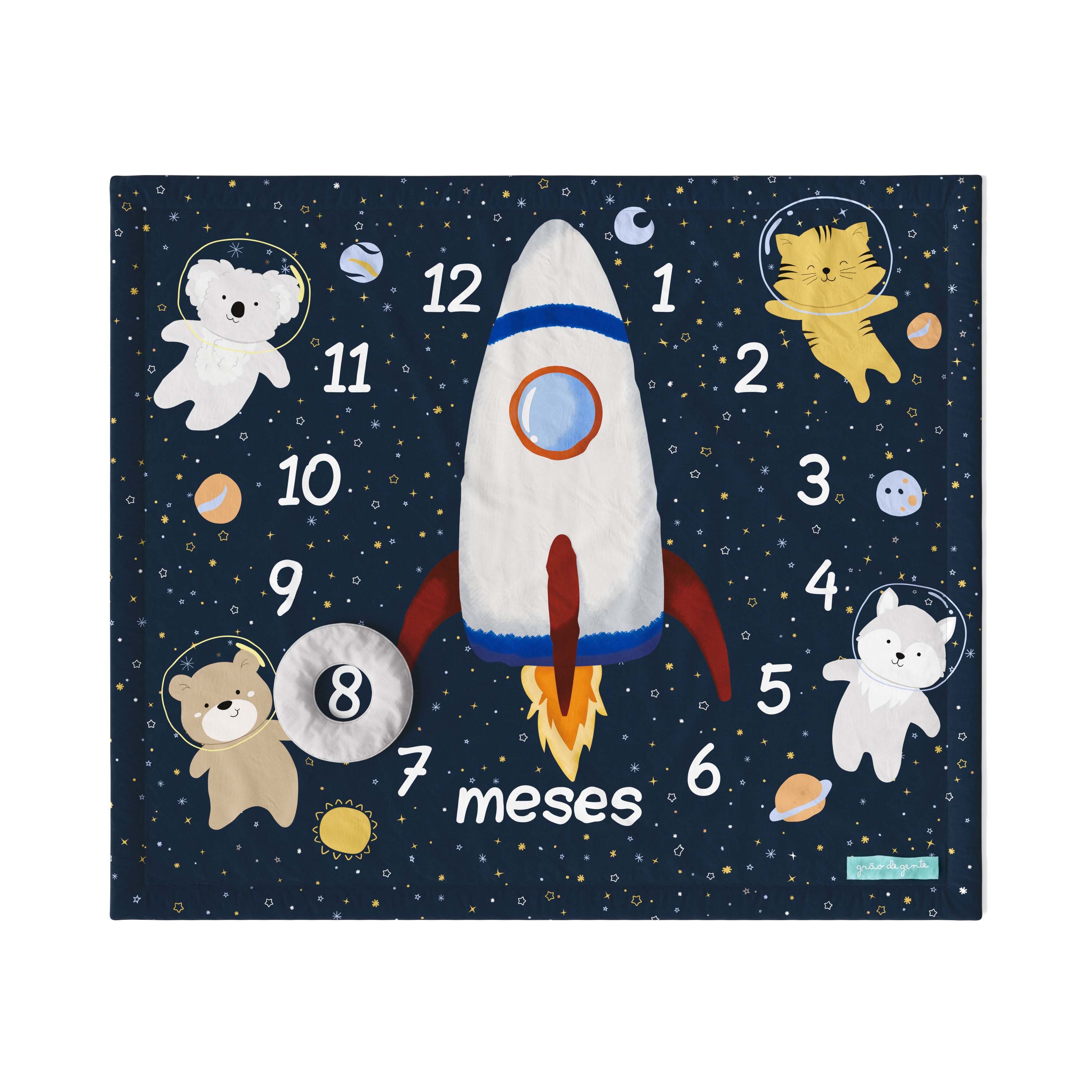 Tapete Mesversário Foguete Amiguinhos Astronauta