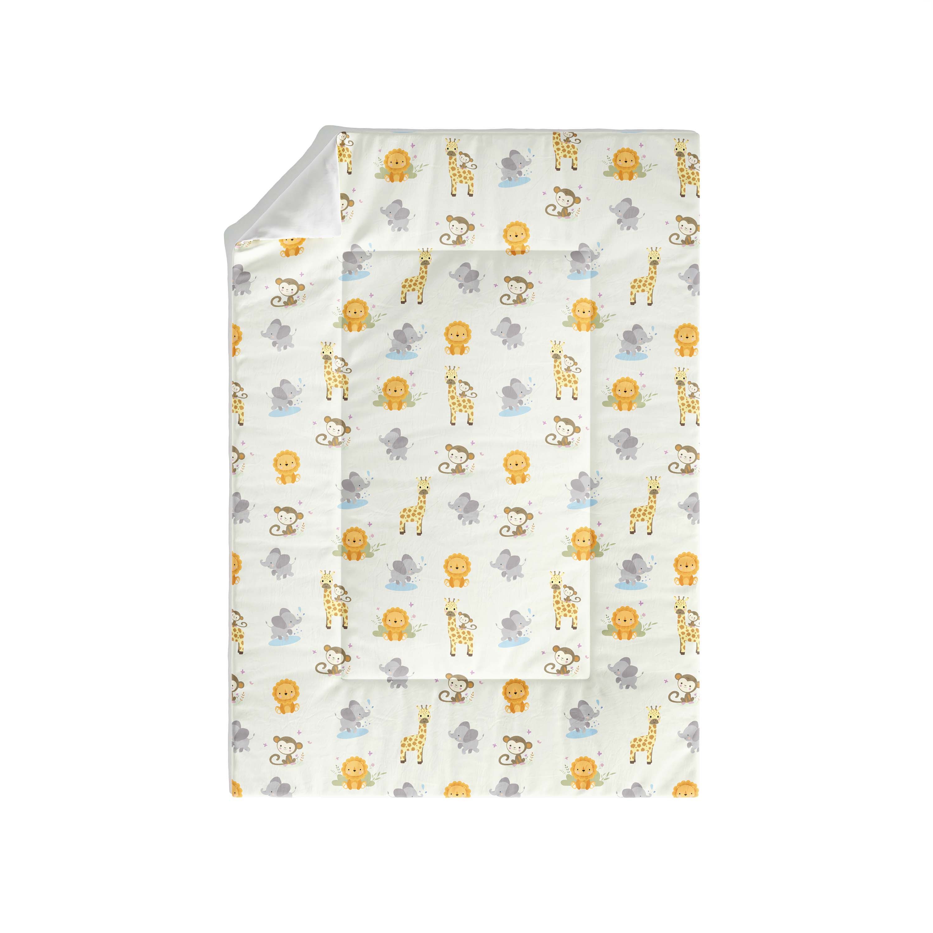 Edredom de Berço Selva Baby Rosa