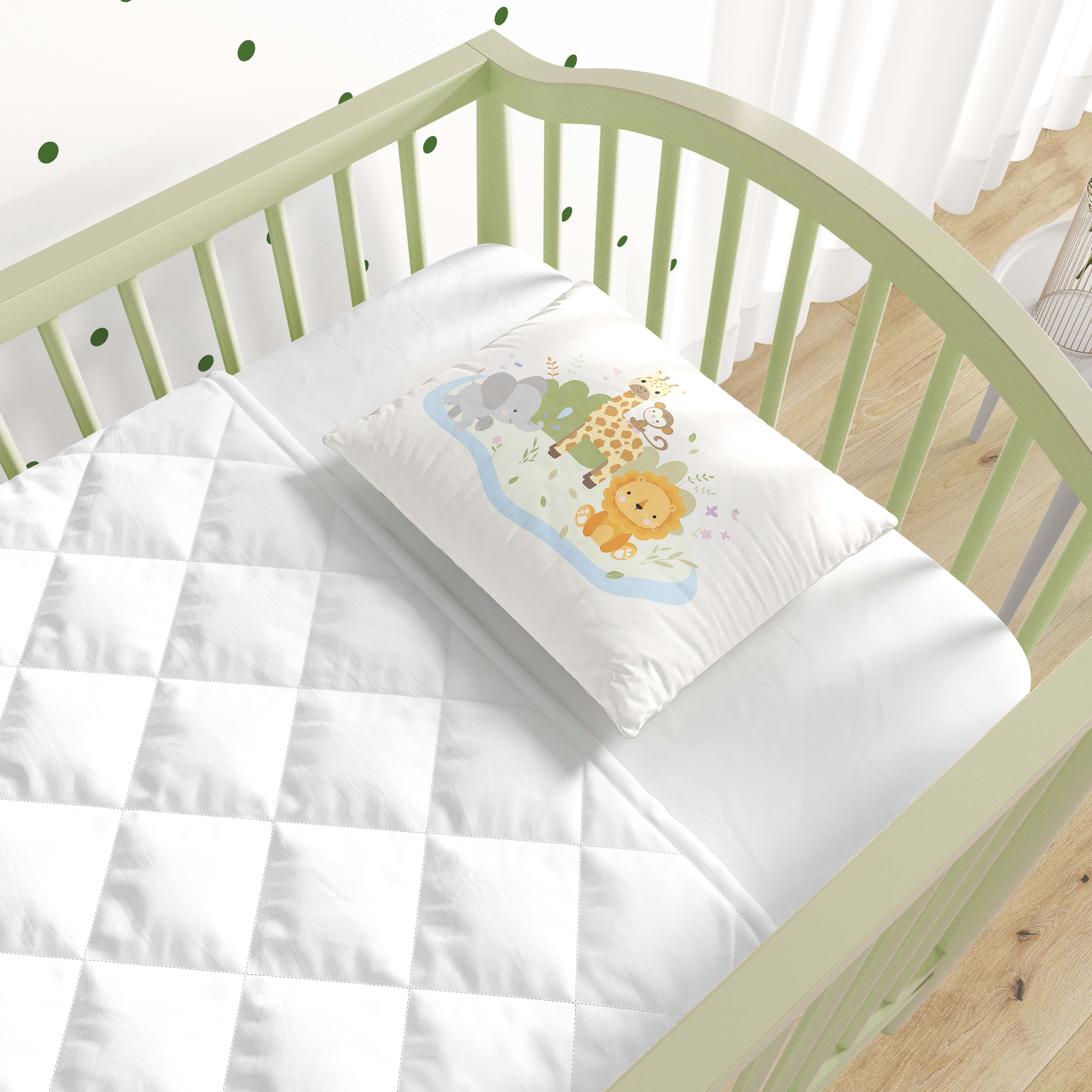 Fronha Bebê Animais Selva Baby Rosa