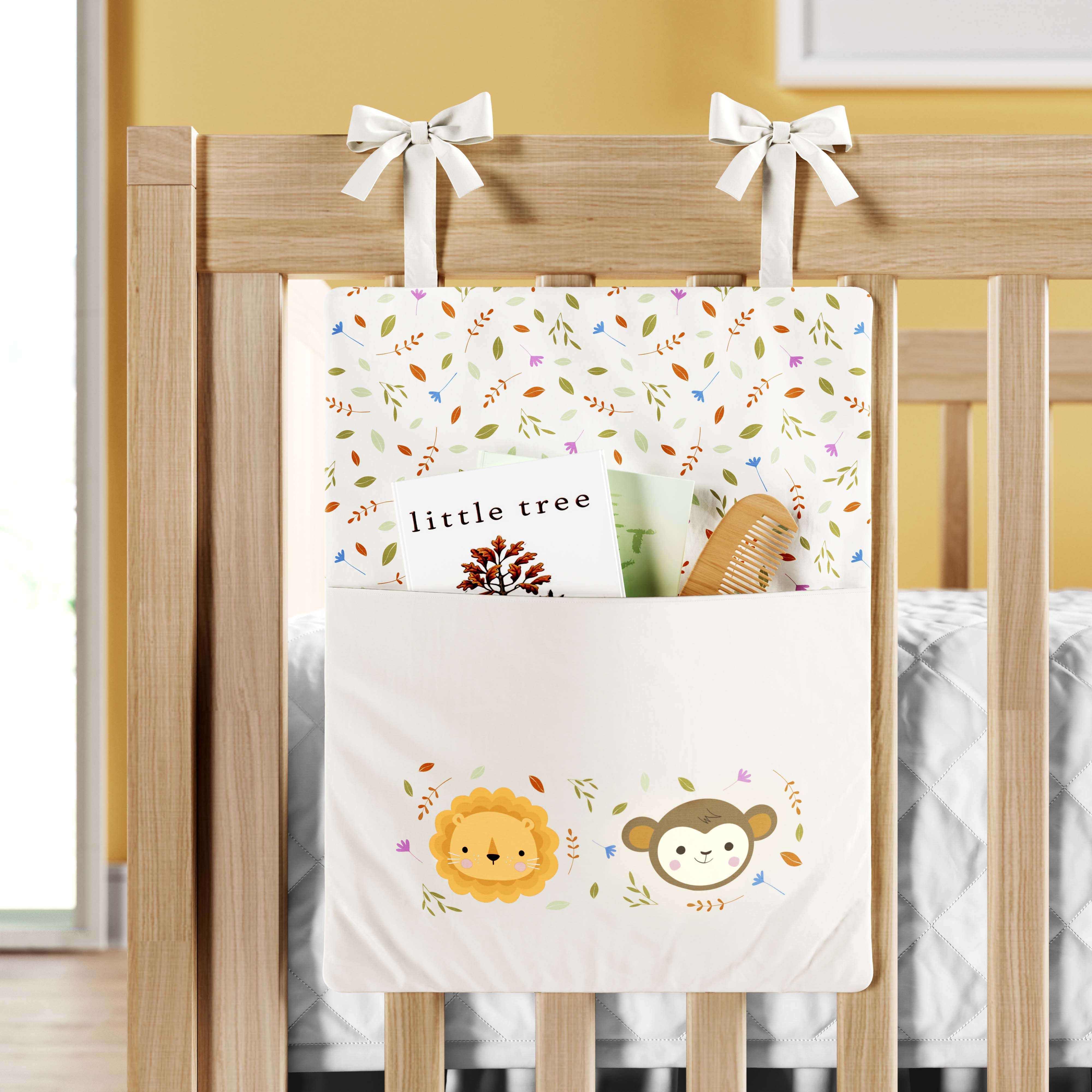 Organizador de Berço Leão e Macaco Selva Baby