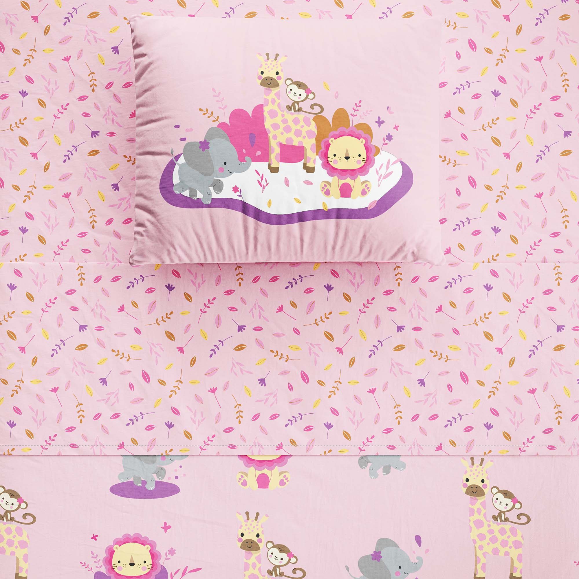 Jogo de Lençol Berço Selva Baby