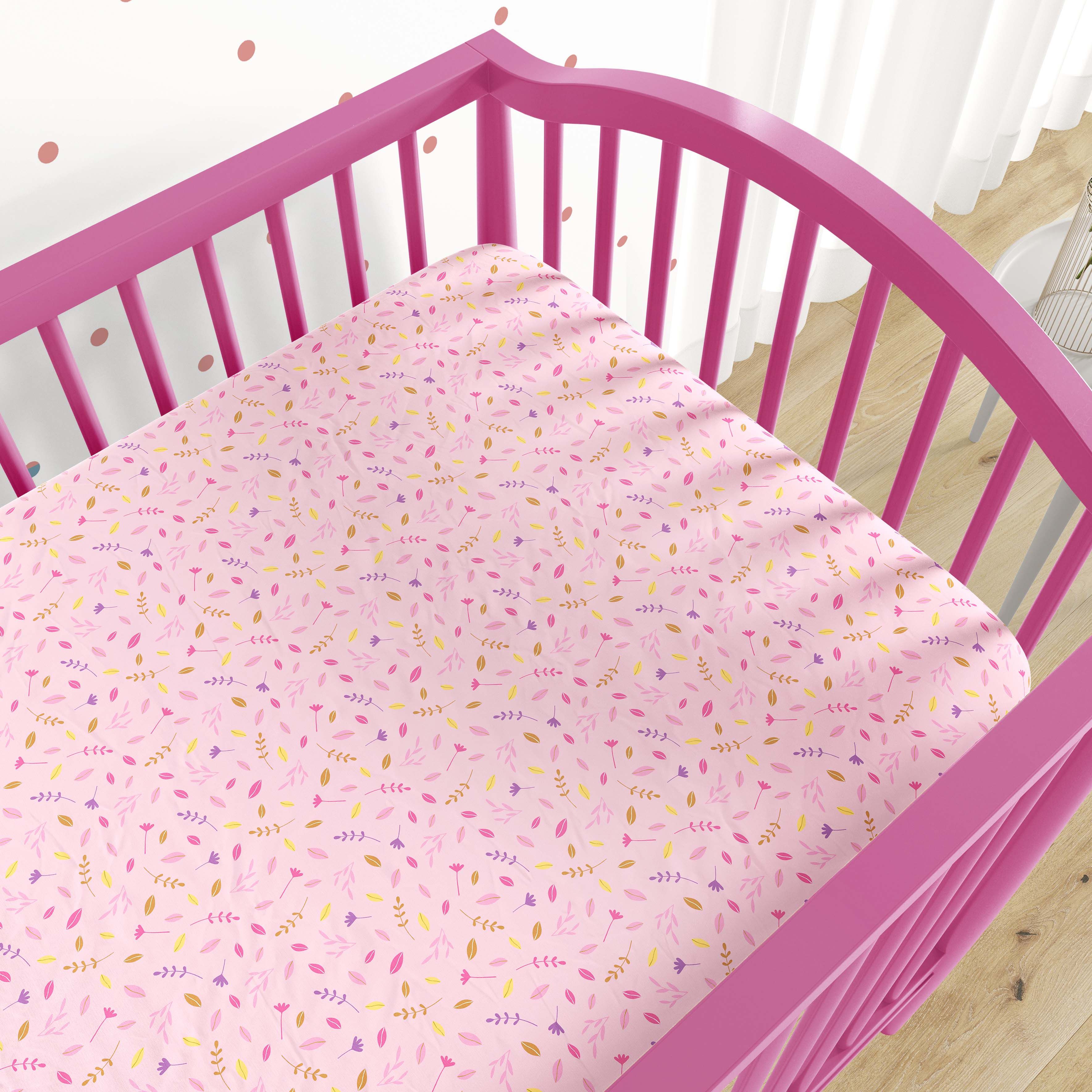 Lençol Berço com Elástico Folhas Selva Baby