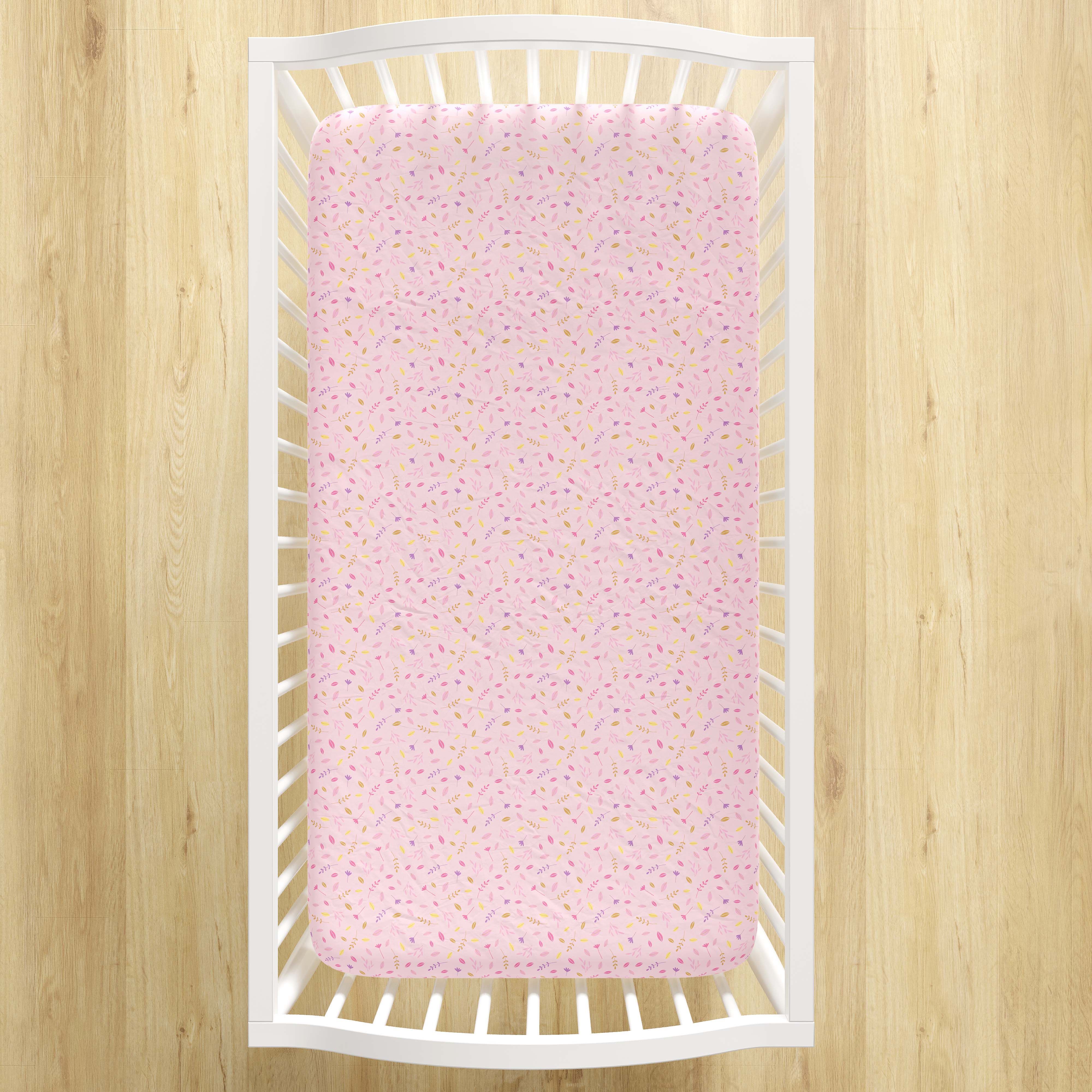 Lençol Berço com Elástico Folhas Selva Baby