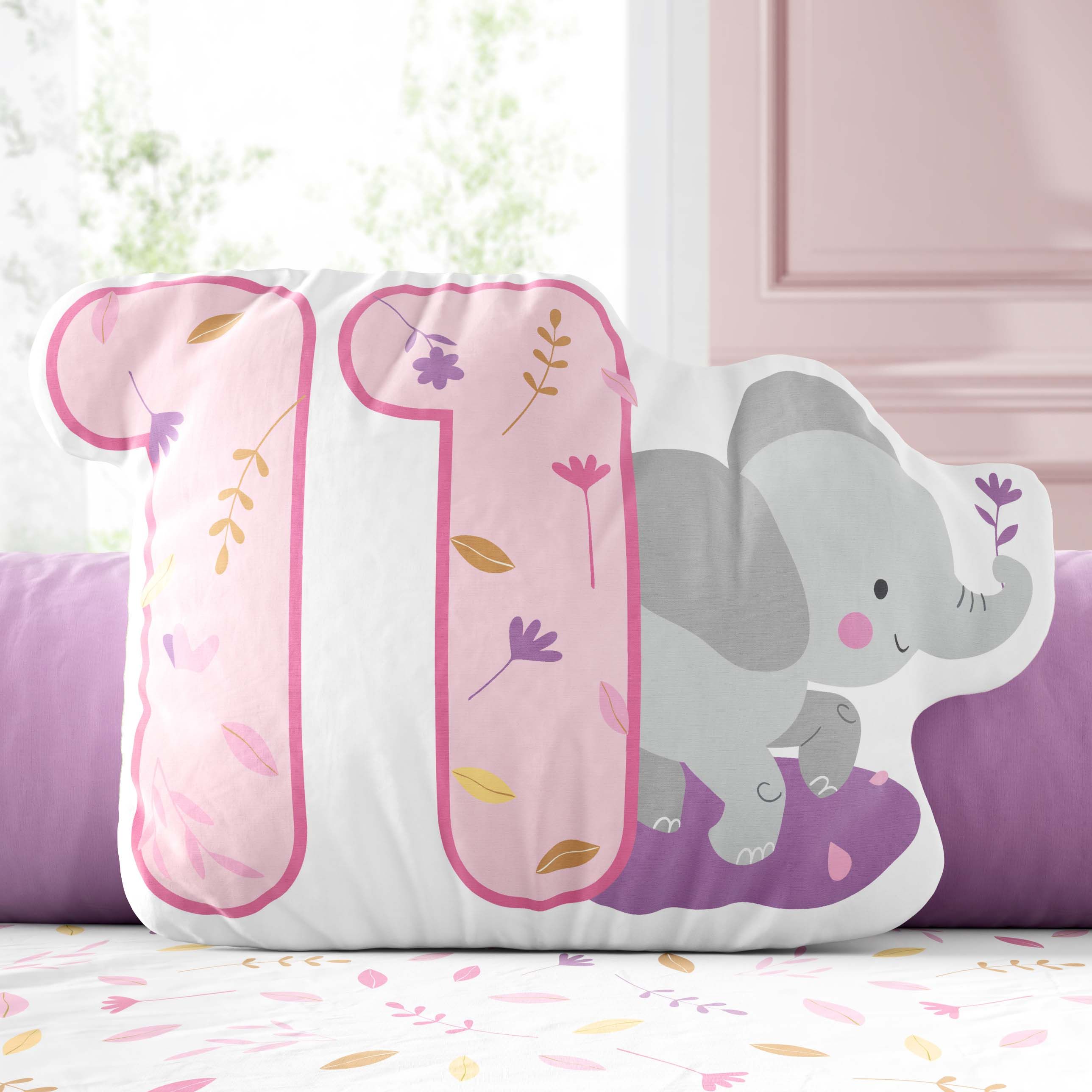 Almofada Mesversário Selva Baby Rosa