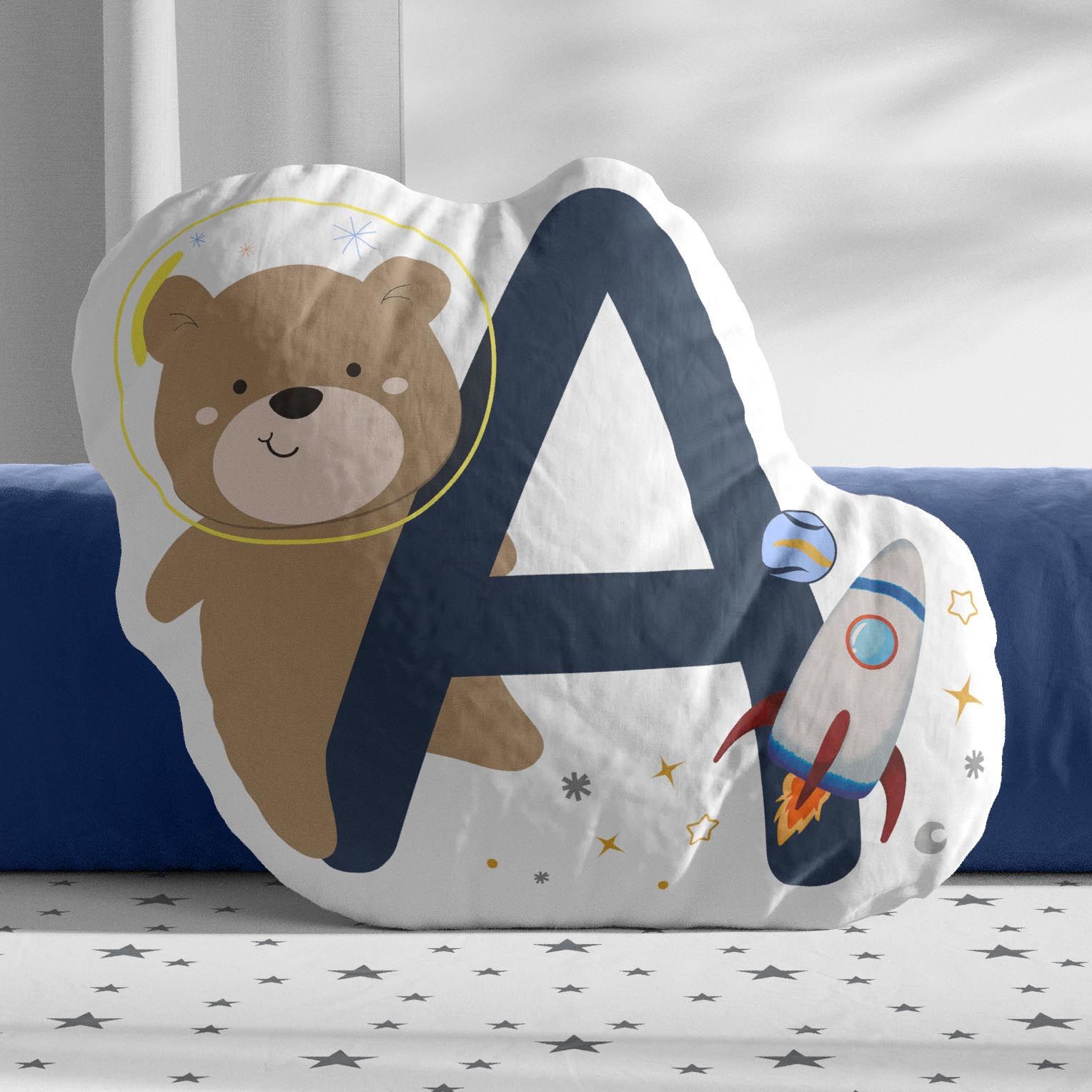 Almofada Astronauta Letras de A a Z