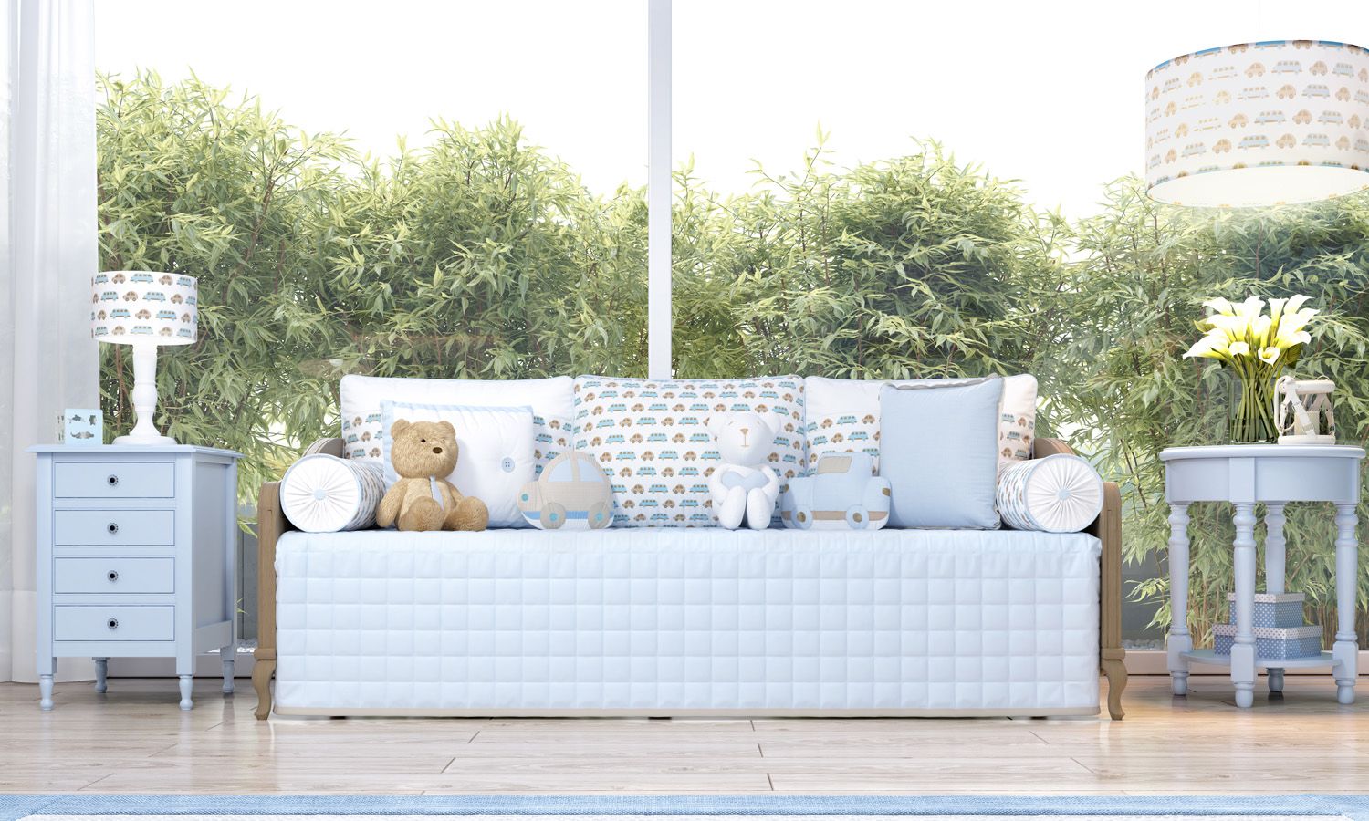 Kit Cama Babá Carrinhos