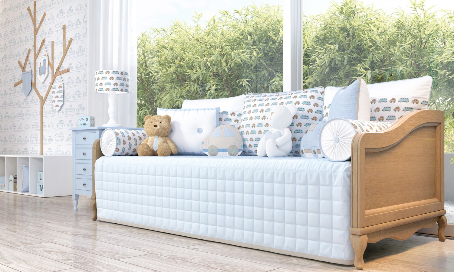 Kit Cama Babá Carrinhos