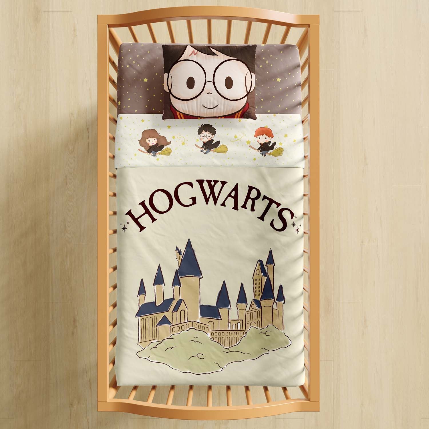 Jogo de Lençol Berço Harry Potter Hogwarts
