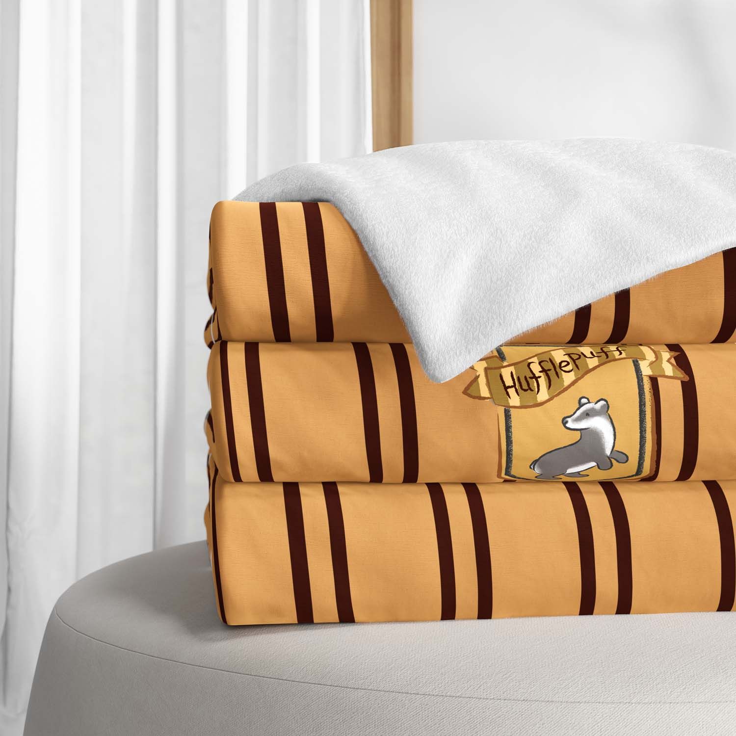 Manta Infantil Solteiro Harry Potter Lufa-Lufa 1,20M