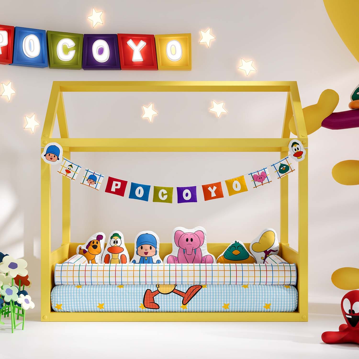 Jogo de Lençol Mini Cama Pocoyo
