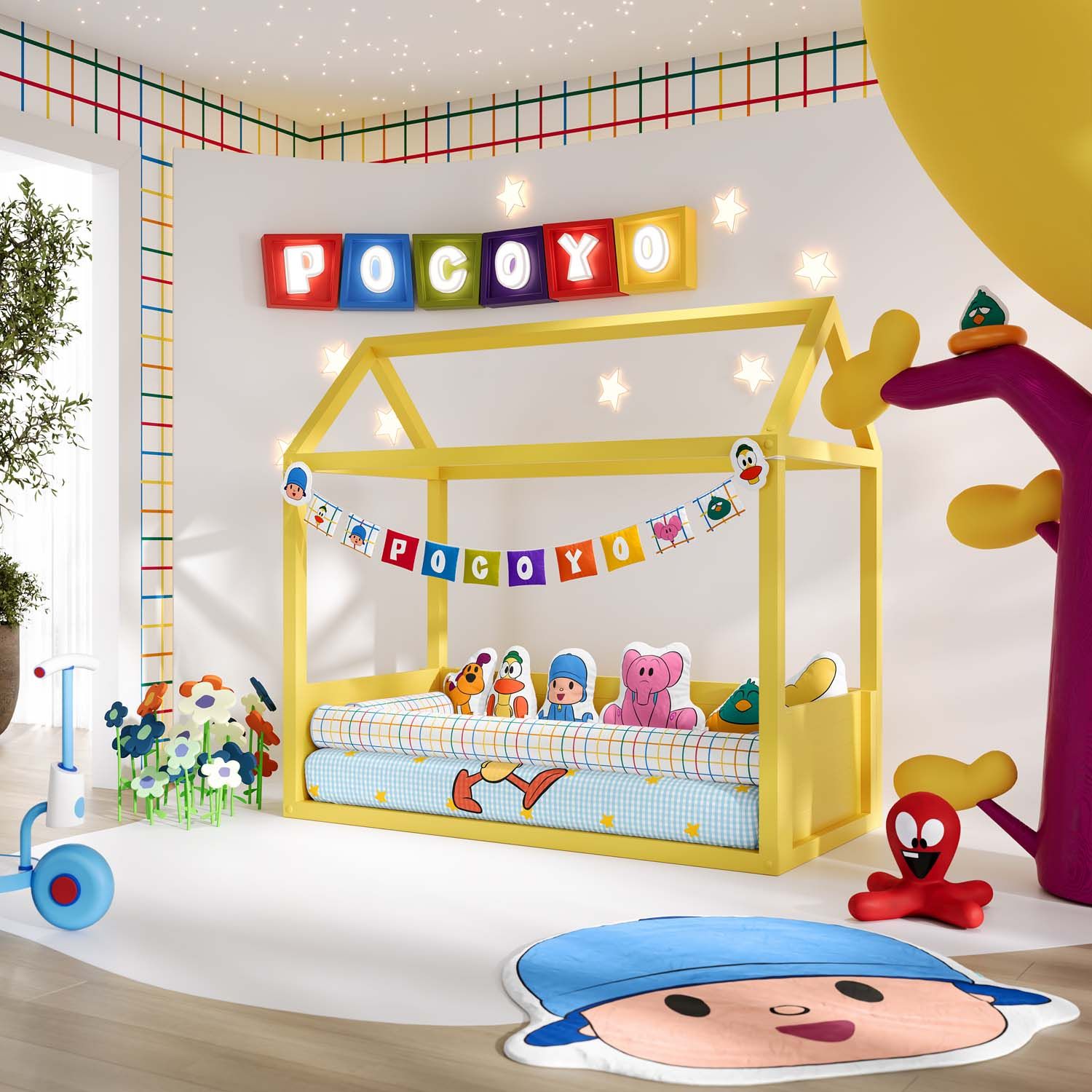 Jogo de Lençol Mini Cama Pocoyo